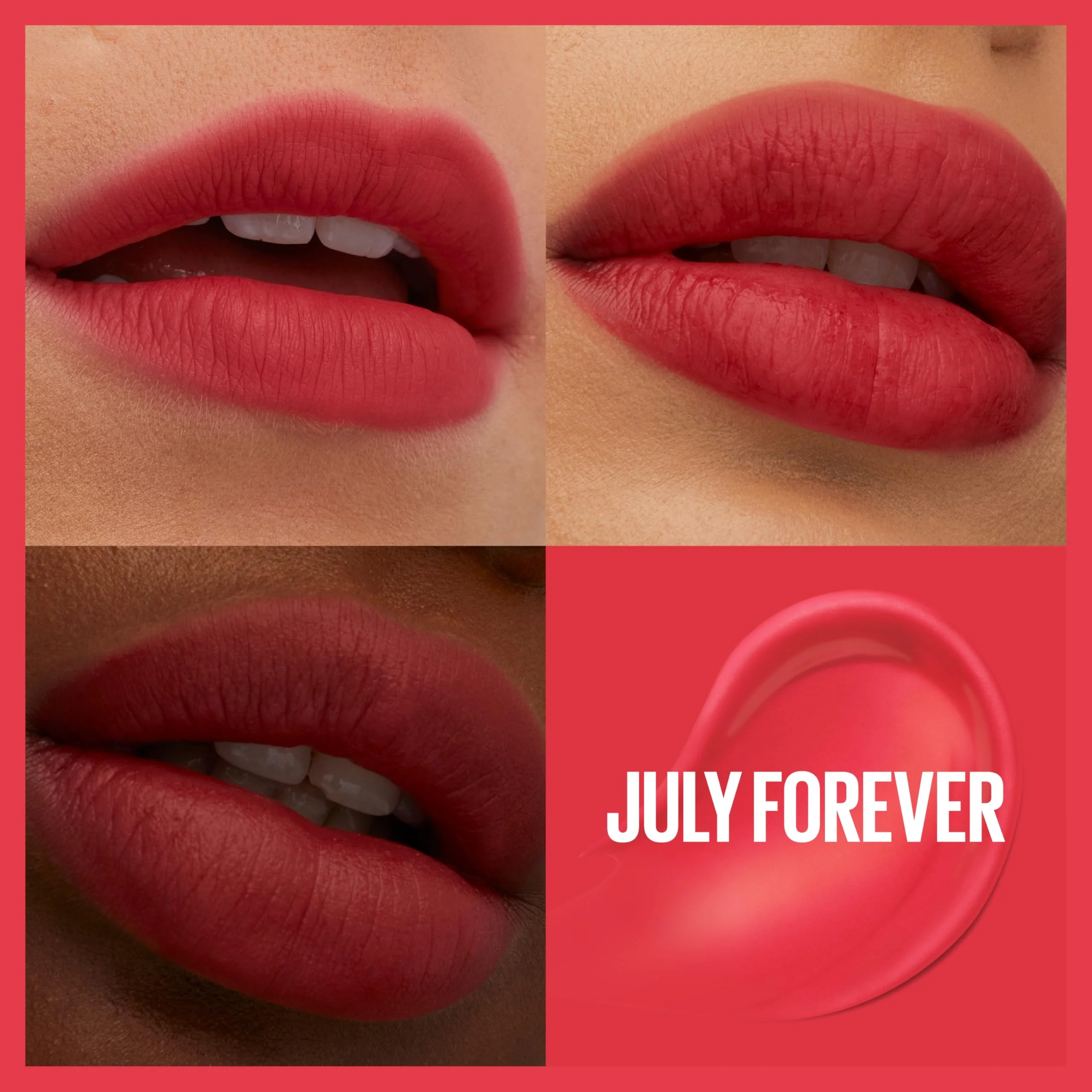 MAYBELLINE Super Stay Teddy Lip Tint, Long Lasting Matte Lipstick For Up To 12HR Wear, July Forever, 1 Count - Image 8