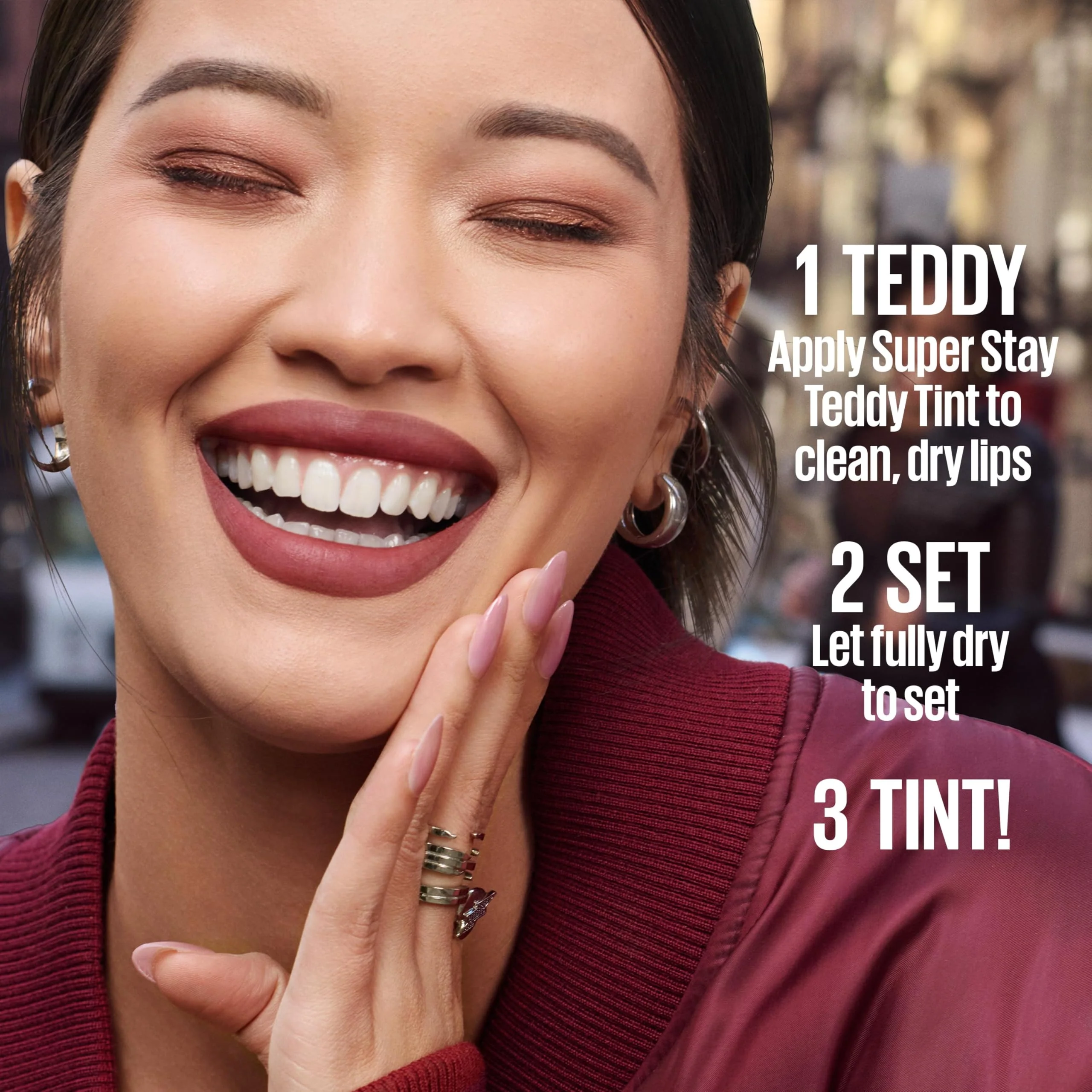 MAYBELLINE Super Stay Teddy Lip Tint, Long Lasting Matte Lipstick For Up To 12HR Wear, Petalcore, 1 Count - Image 3