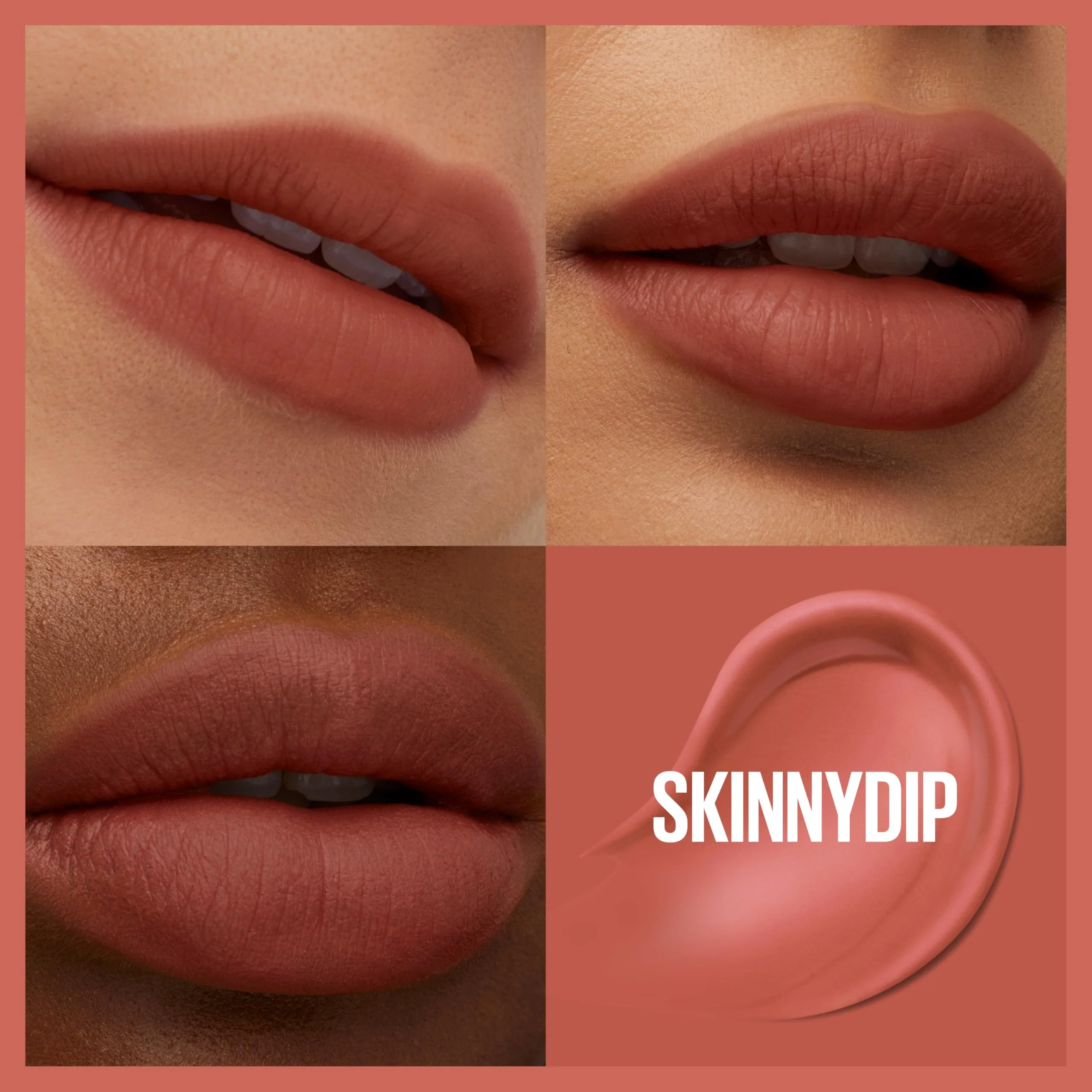 MAYBELLINE Super Stay Teddy Lip Tint, Long Lasting Matte Lipstick For Up To 12HR Wear, Skinnydip, 1 Count - Image 8