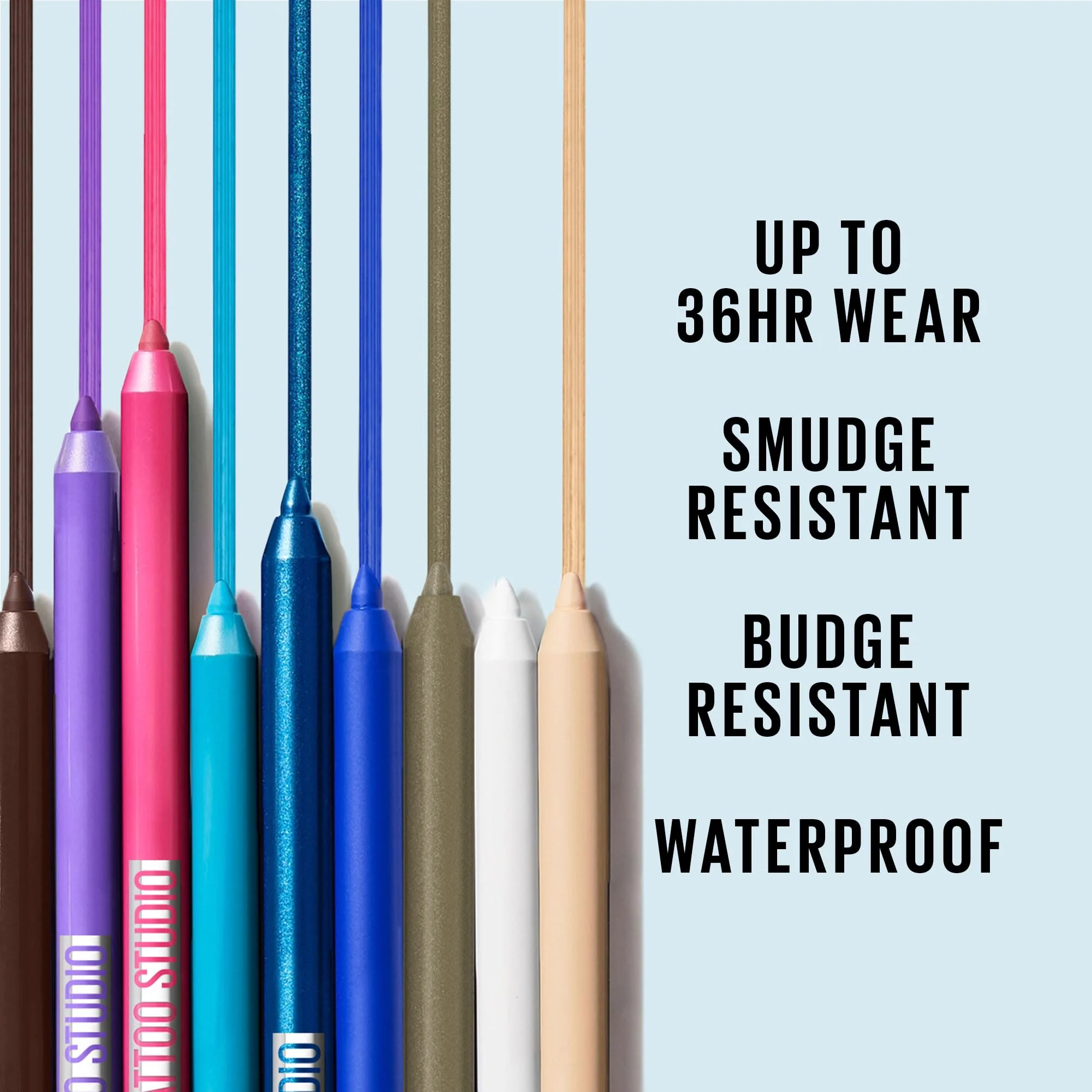 Maybelline TattooStudio Long-Lasting Sharpenable Eyeliner Pencil, Glide on Smooth Gel Pigments with 36 Hour Wear, Waterproof, Polished White, 1 Count - Image 6