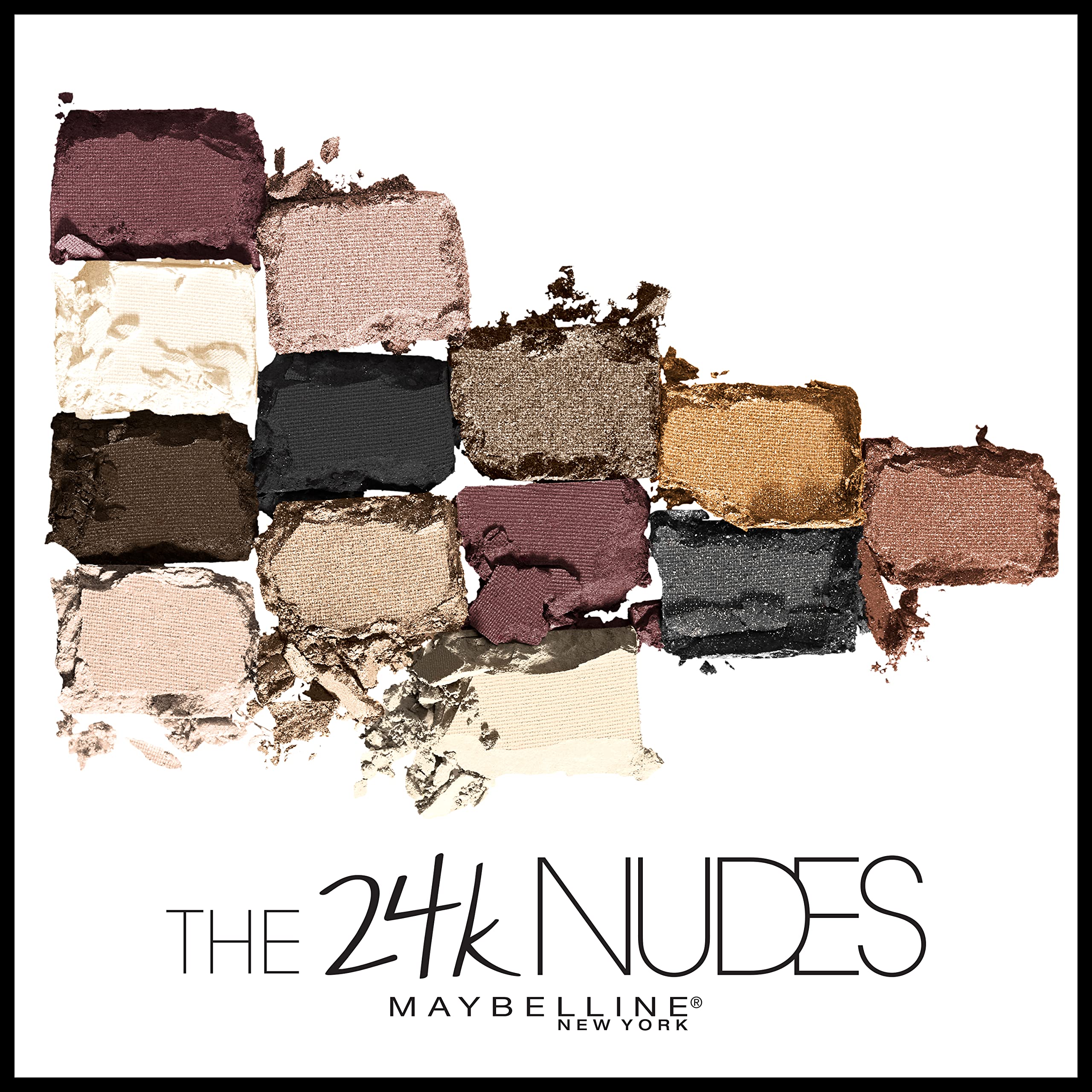 Maybelline The 24K Nudes Gold Eyeshadow Palette Makeup, 12 Pigmented Matte & Shimmer Shades, Blendable Powder, 1 Count - Image 6