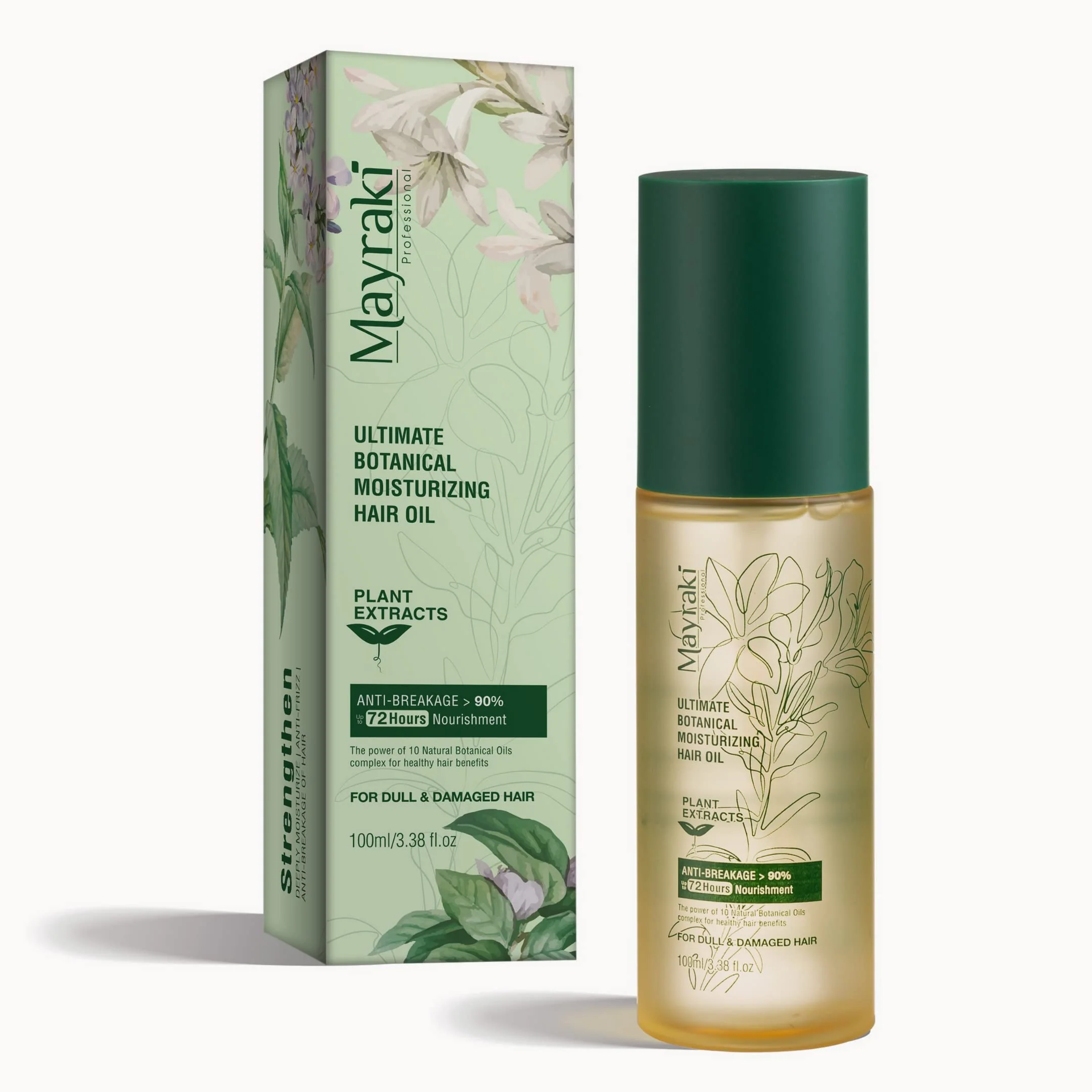 Mayraki Hair Growth Oil | Ultimate Moisturizing Hair Oil Treatment | Revitalizing Lightweight Hair Oil for Curly Frizzy Hair | Repair Damaged Hair and Dry Scalp | 100ml | 3.38 fl. oz. - Image 3