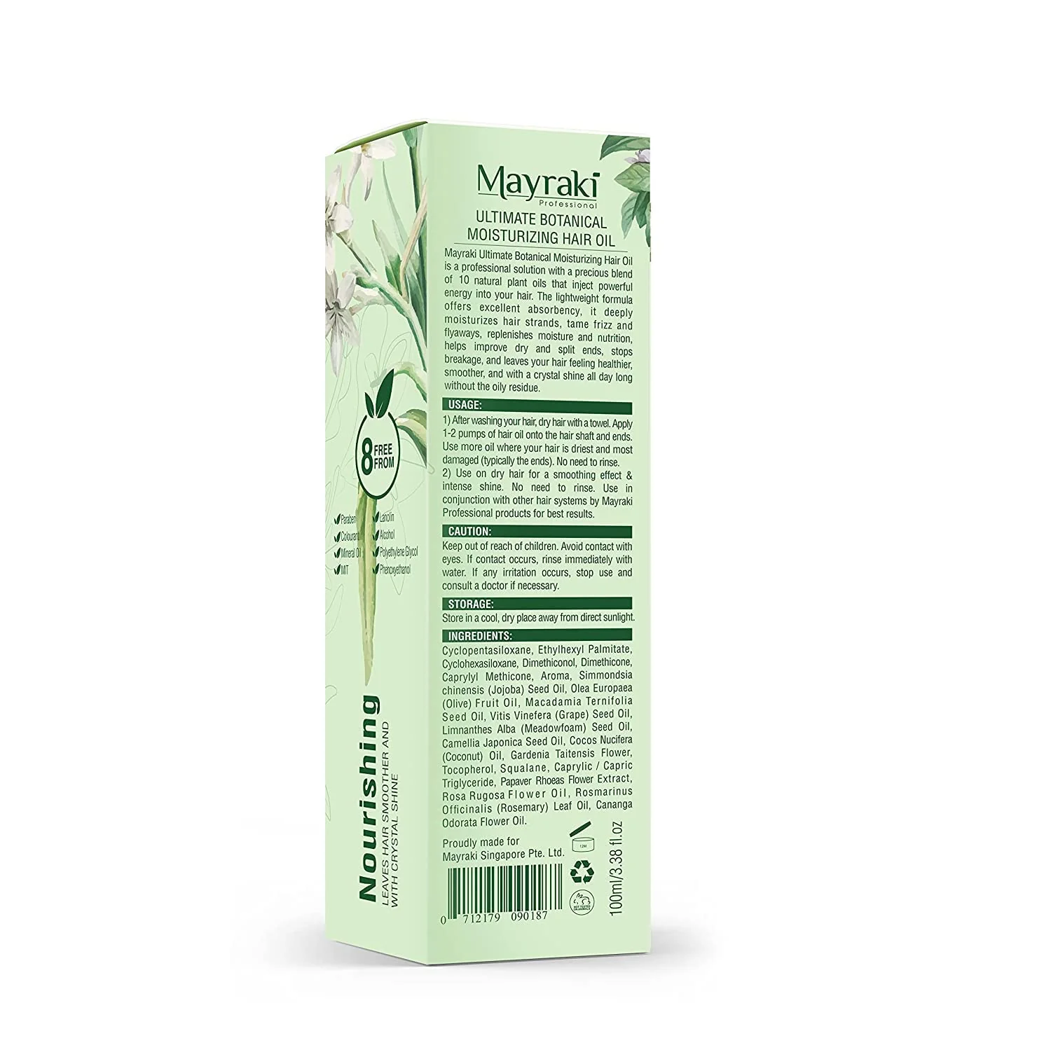Mayraki Hair Growth Oil | Ultimate Moisturizing Hair Oil Treatment | Revitalizing Lightweight Hair Oil for Curly Frizzy Hair | Repair Damaged Hair and Dry Scalp | 100ml | 3.38 fl. oz. - Image 4