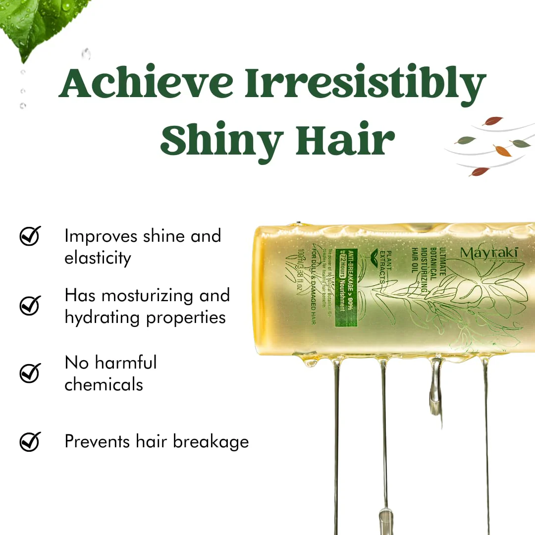 Mayraki Hair Growth Oil | Ultimate Moisturizing Hair Oil Treatment | Revitalizing Lightweight Hair Oil for Curly Frizzy Hair | Repair Damaged Hair and Dry Scalp | 100ml | 3.38 fl. oz. - Image 7