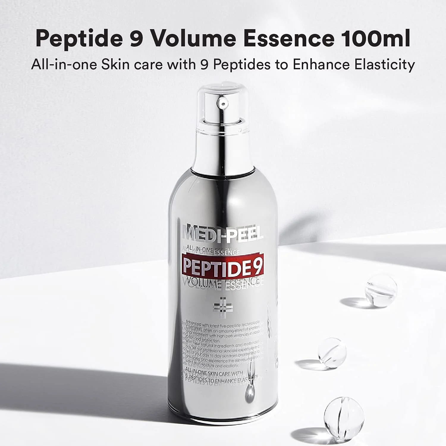 Medi-Peel Peptide 9 Volume All in one Essence 3.38 fl.oz. / 100ml, Anti Wrinkle, Collagen Formula, Brightening Effect, Instant Hydration, Skin Firming, Anti-Wrinkle, Bubble Essence, Korean Skincare - Image 7