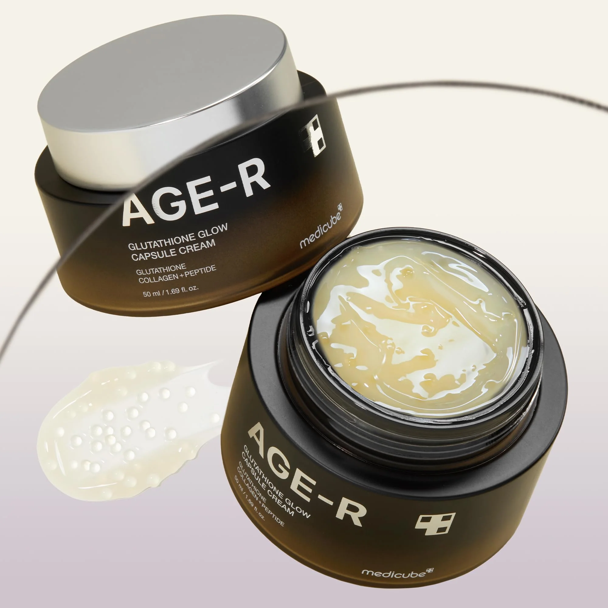 medicube AGE-R Glutathione Glow Capsule Facial Cream - Instant Lifting Moisturizer - Collagen Peptide For Hydrating Glow - Improve Blemishes, Uneven Skin Tone - Korean Skin Care 1.69 fl.oz - Image 4