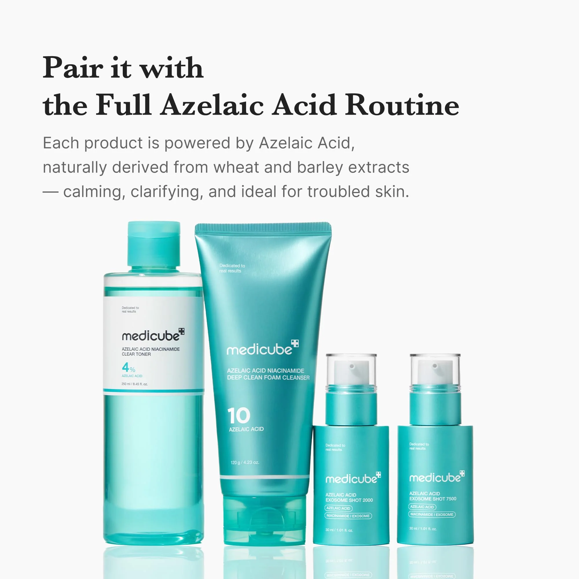 medicube Azelaic Acid Niacinamide Clarifying Toner | Troubled Skin Care, Ideal for Purifying & Calming | 4% Azelaic Acid & 2% Niacinamide| Soothing Daily Toner | Korean Skin Care | 8.45 fl.oz - Image 4