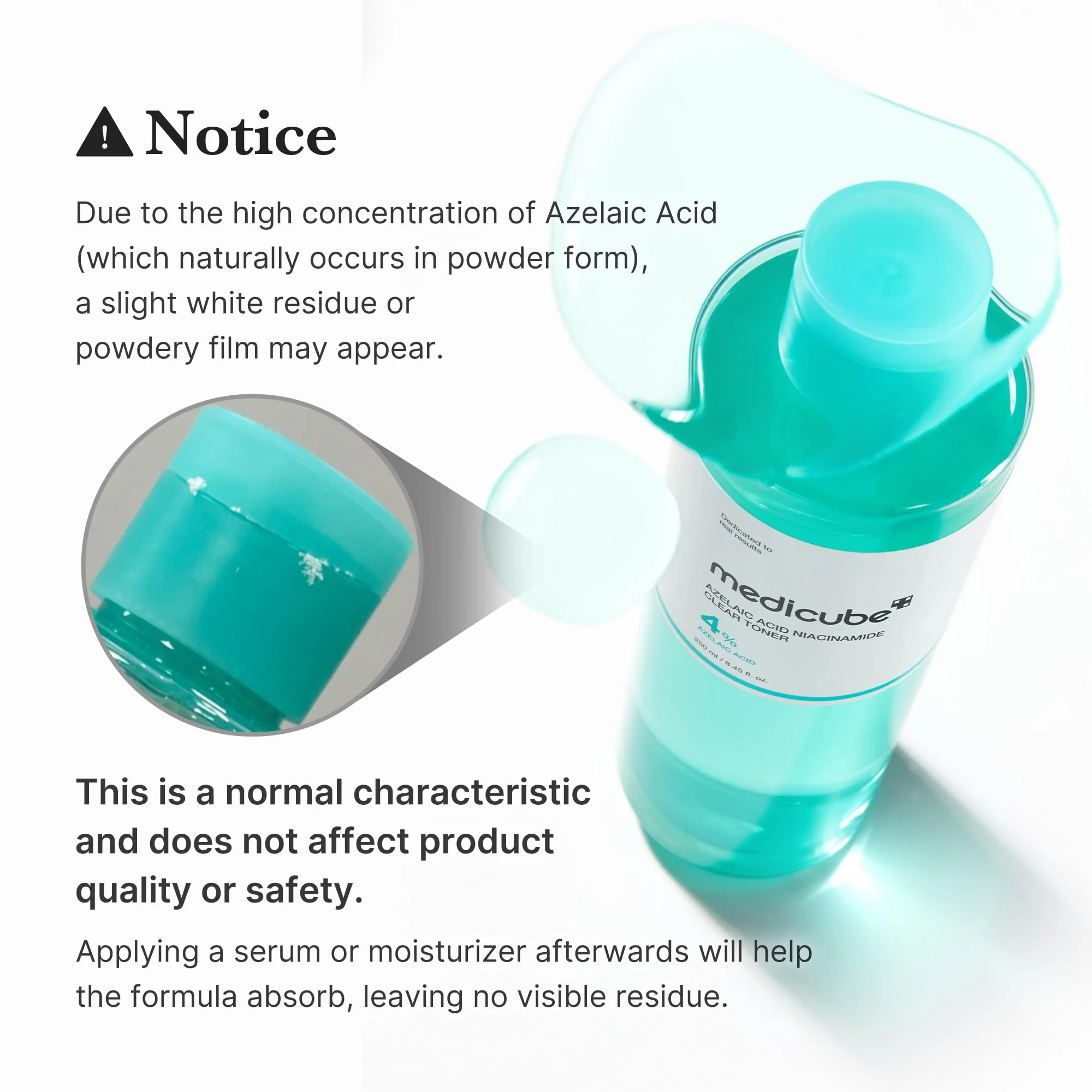 medicube Azelaic Acid Niacinamide Clarifying Toner | Troubled Skin Care, Ideal for Purifying & Calming | 4% Azelaic Acid & 2% Niacinamide| Soothing Daily Toner | Korean Skin Care | 8.45 fl.oz - Image 5