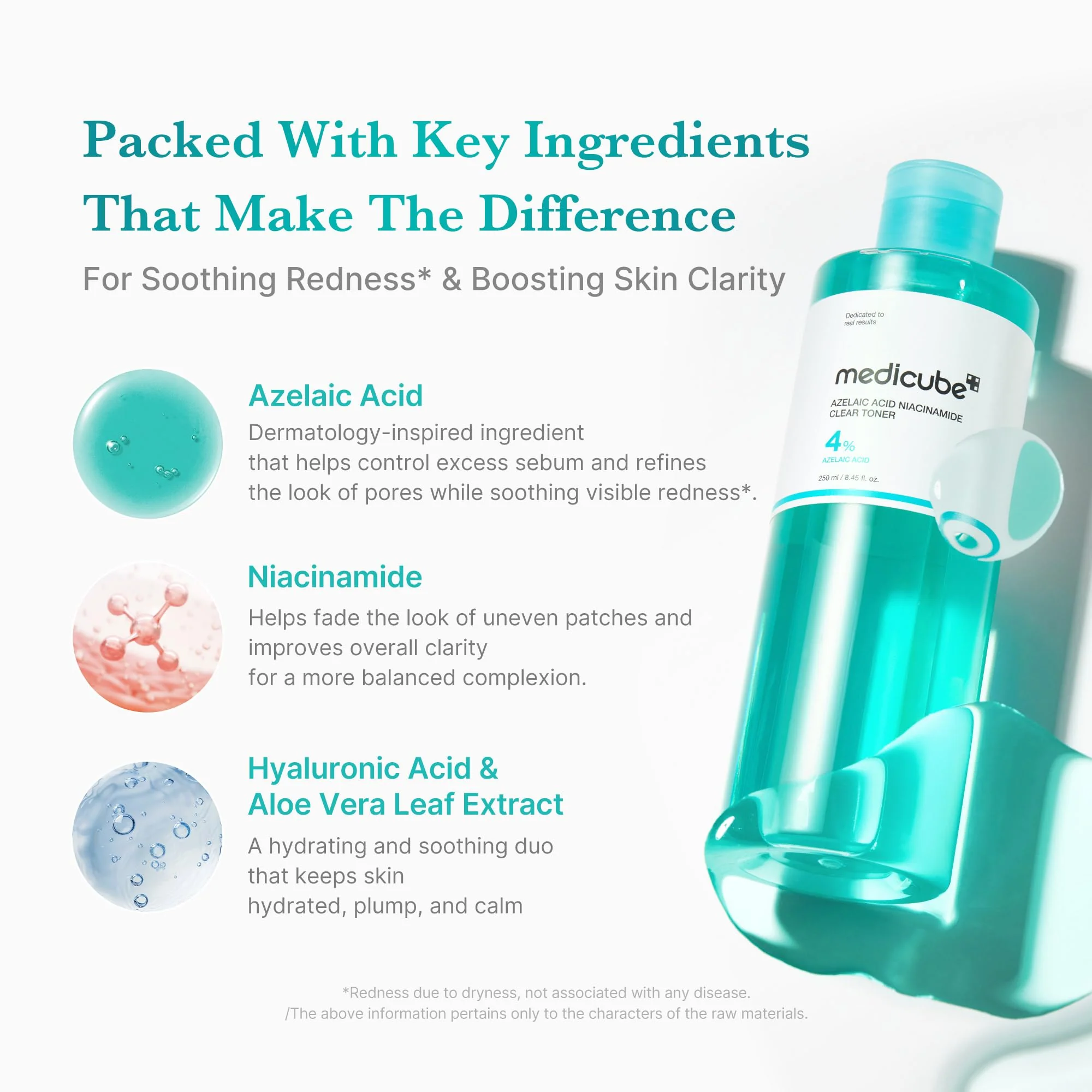 medicube Azelaic Acid Niacinamide Clarifying Toner | Troubled Skin Care, Ideal for Purifying & Calming | 4% Azelaic Acid & 2% Niacinamide| Soothing Daily Toner | Korean Skin Care | 8.45 fl.oz - Image 8