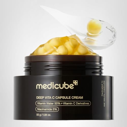 medicube Capsule Cream with Deep Vitamin C | Liposome Vitamin C Golden Capsule for Radiance & Firm-Looking Skin | Hydrating Glow Gel Texture | Korean Skincare, 1.94 oz - Image 2