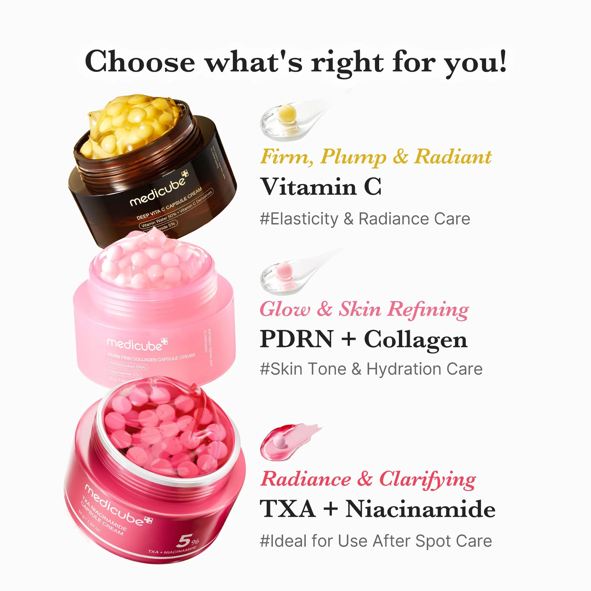 medicube Capsule Cream with Deep Vitamin C | Liposome Vitamin C Golden Capsule for Radiance & Firm-Looking Skin | Hydrating Glow Gel Texture | Korean Skincare, 1.94 oz - Image 5