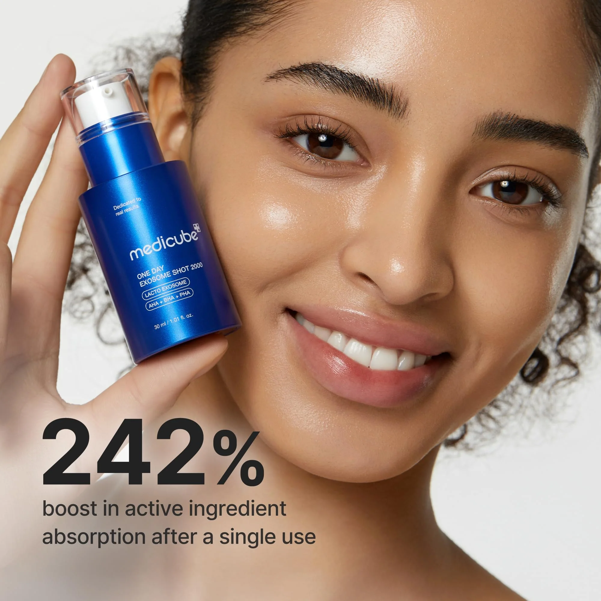 medicube Exosome Shot Zero 7,500 PPM Spicule Facial Serum | Liquid Skin Booster Serum | Exosome, AHA+BHA+PHA | Pore Care, Dead Skin Cells, Skin Texture | Korean Skincare, 1.01 fl.oz - Image 3