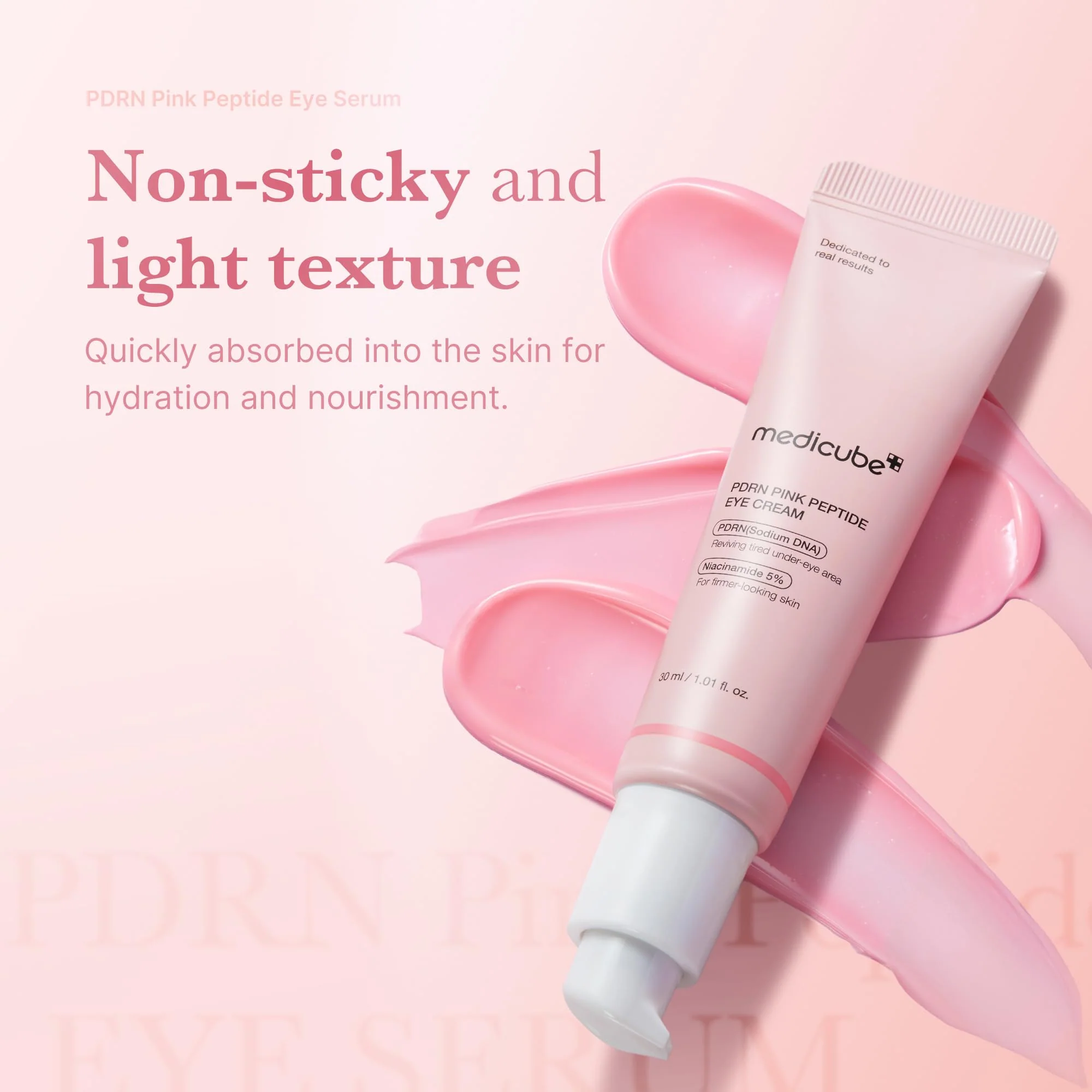medicube Eye Serum with Salmon DNA PDRN & Pink Peptides | 99% Purity Retinol for Fine Lines | PDRN & Niacinamide for Uneven Skin Tone | Korean Skincare, 1.01 fl.oz - Image 5
