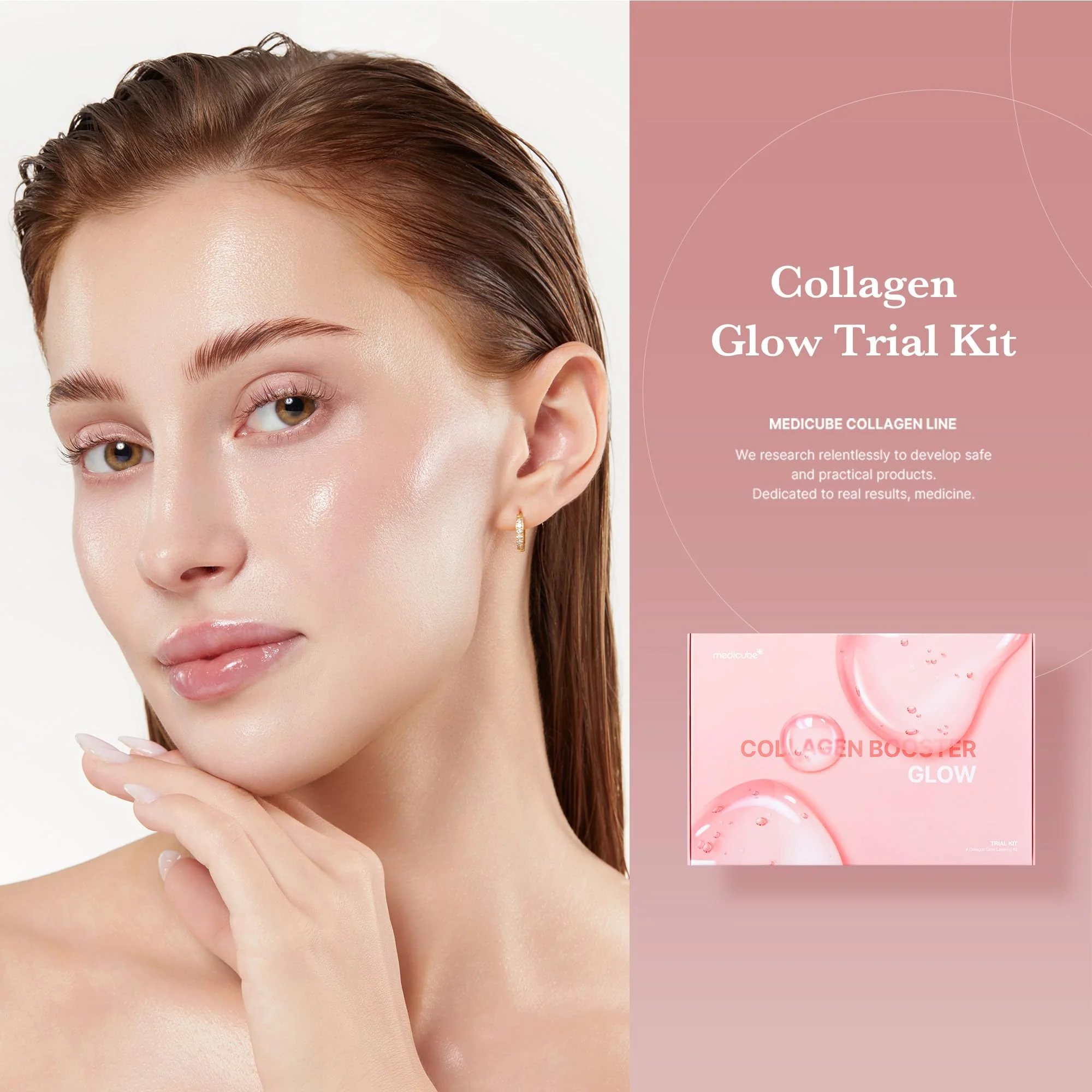 medicube Glass Skin Collagen Trial Kit | Korean Skincare Set and Kit | Gifts for women | 4-Step Skincare Set for glowy skin | Travel Size - Image 6