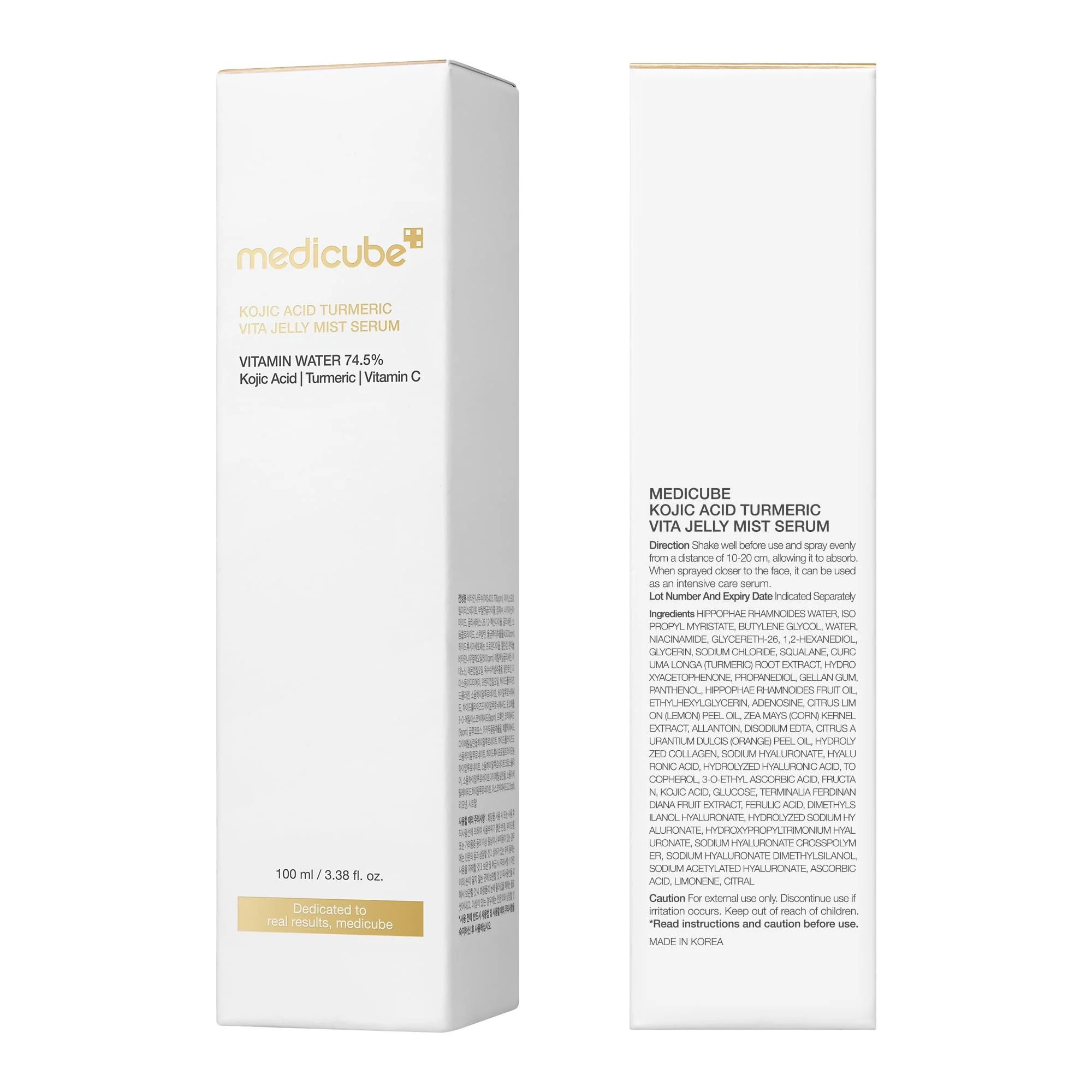 medicube Jelly Mist Serum with Kojic Acid Turmeric | 2-in-1 Daily Facial Spray and Serum | With Vitamin C, Turmeric, Panthenol for Hydrating, Calming Care | Lightweight, Refreshing Mist | 3.38 fl.oz - Image 2