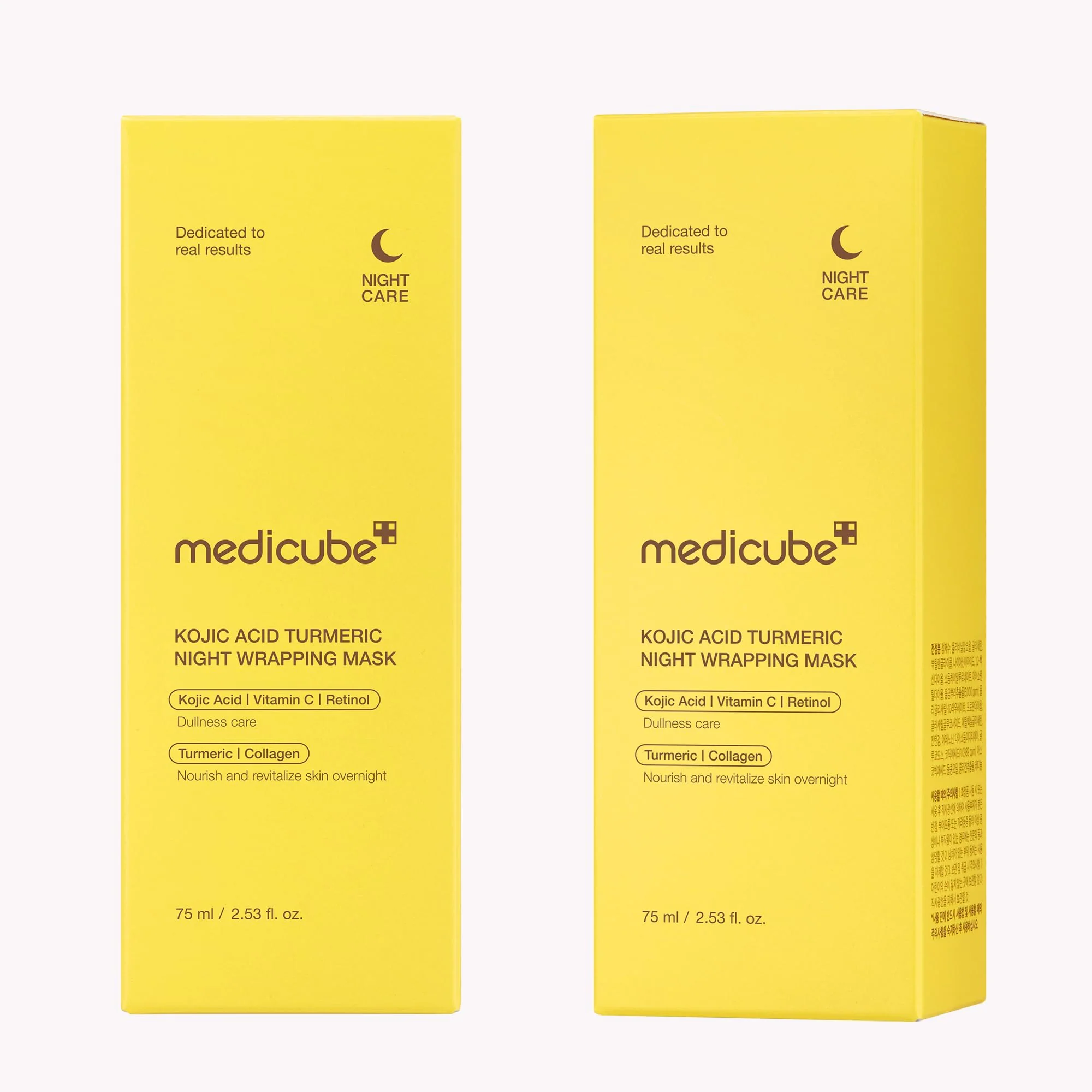 medicube Kojic Acid Turmeric Overnight Wrapping Peel Off Mask – Brightens & Defends Against Skin Stress for a Clear, Glowing Complexion, Korean Skincare, 2.53 fl. oz. - Image 2