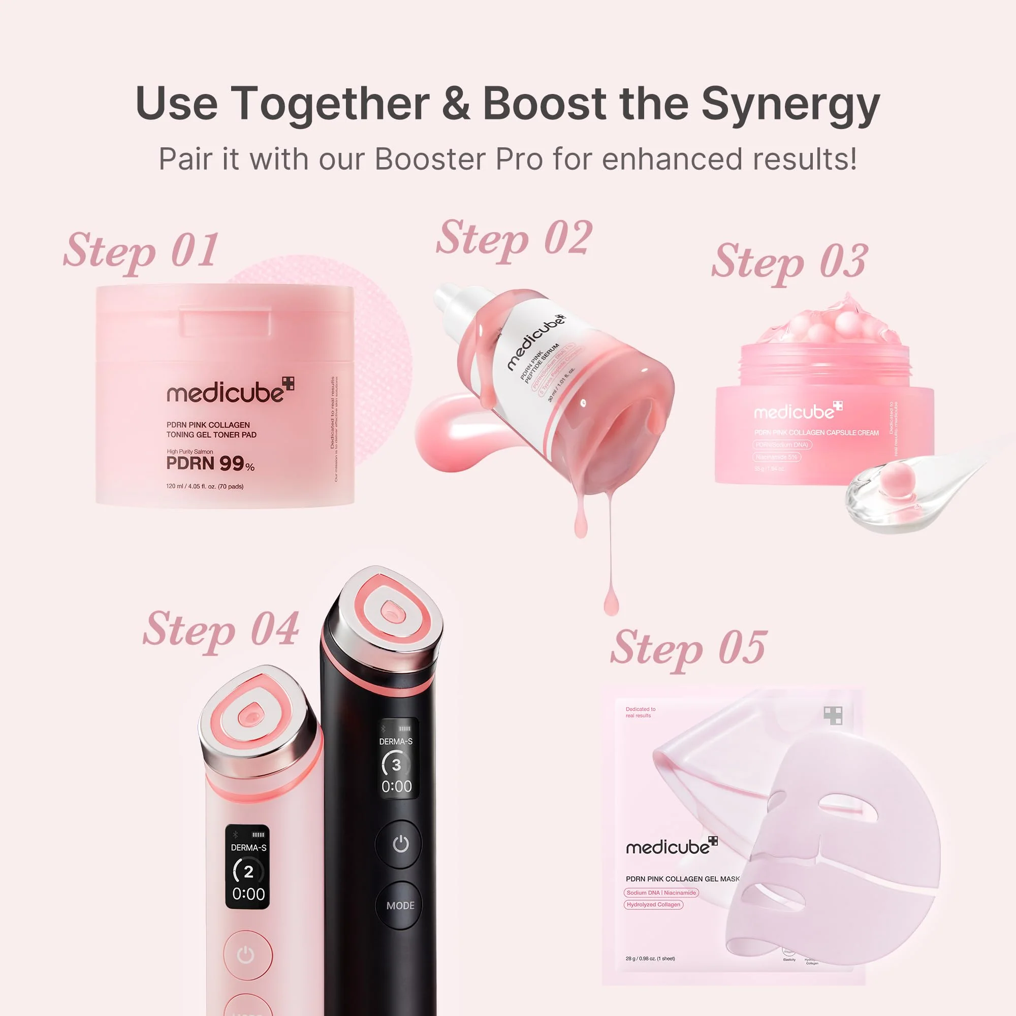 medicube PDRN Pink Peptide Serum with Rose PDRN | Vegan Pink Glow Serum with Peptides & Niacinamide for Hydration & Firm-Looking Skin | Uneven Tone Care | Korean Skincare, 1.01 fl. Oz - Image 4