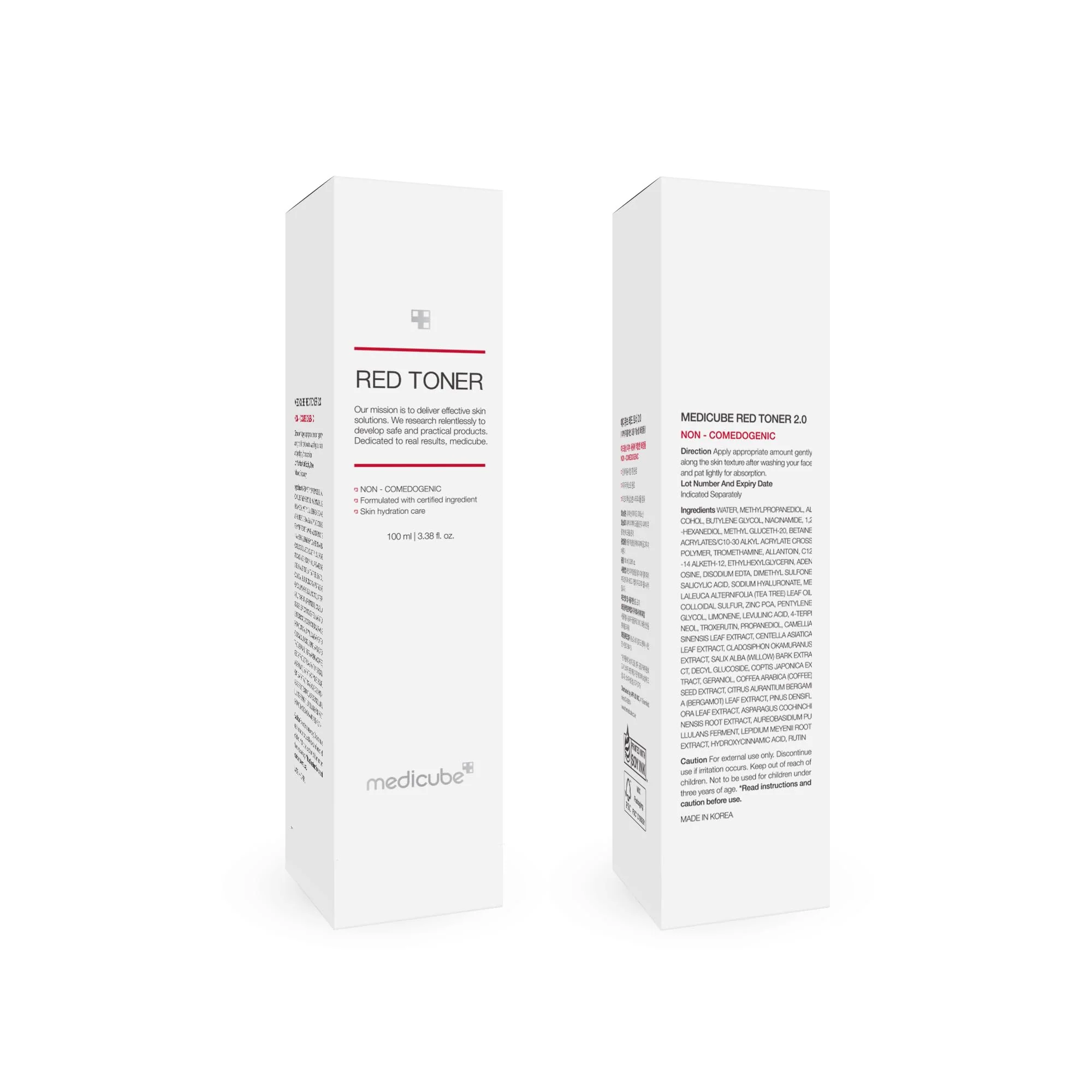 Medicube Red Toner 2.0 || Low-irritating Formula for Acne-Prone Skin | Soothing and Relieving | Formulated with BHA, Niacinamide & Adenosine | Non-comedogenic | Korean Skincare (3.38fl.oz.) - Image 2