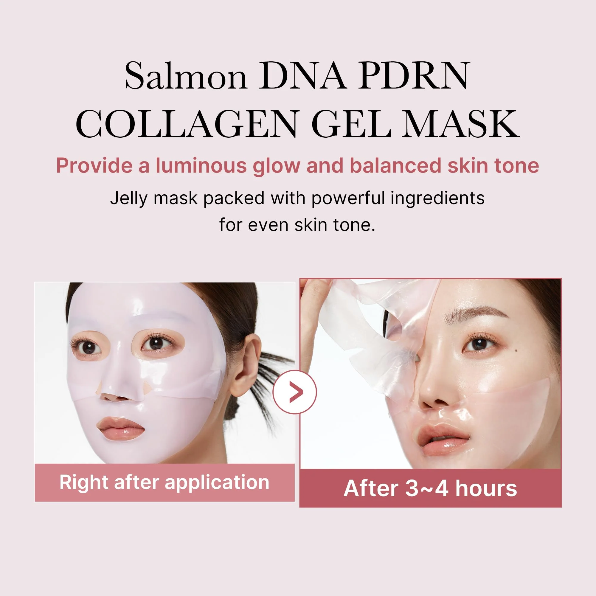 medicube Salmon DNA PDRN pink collagen jelly gel mask | overnight face mask for glass glow skin- elasticity, hydrating, firming and moisturizing | korean skincare, 28g, 1ea - Image 5
