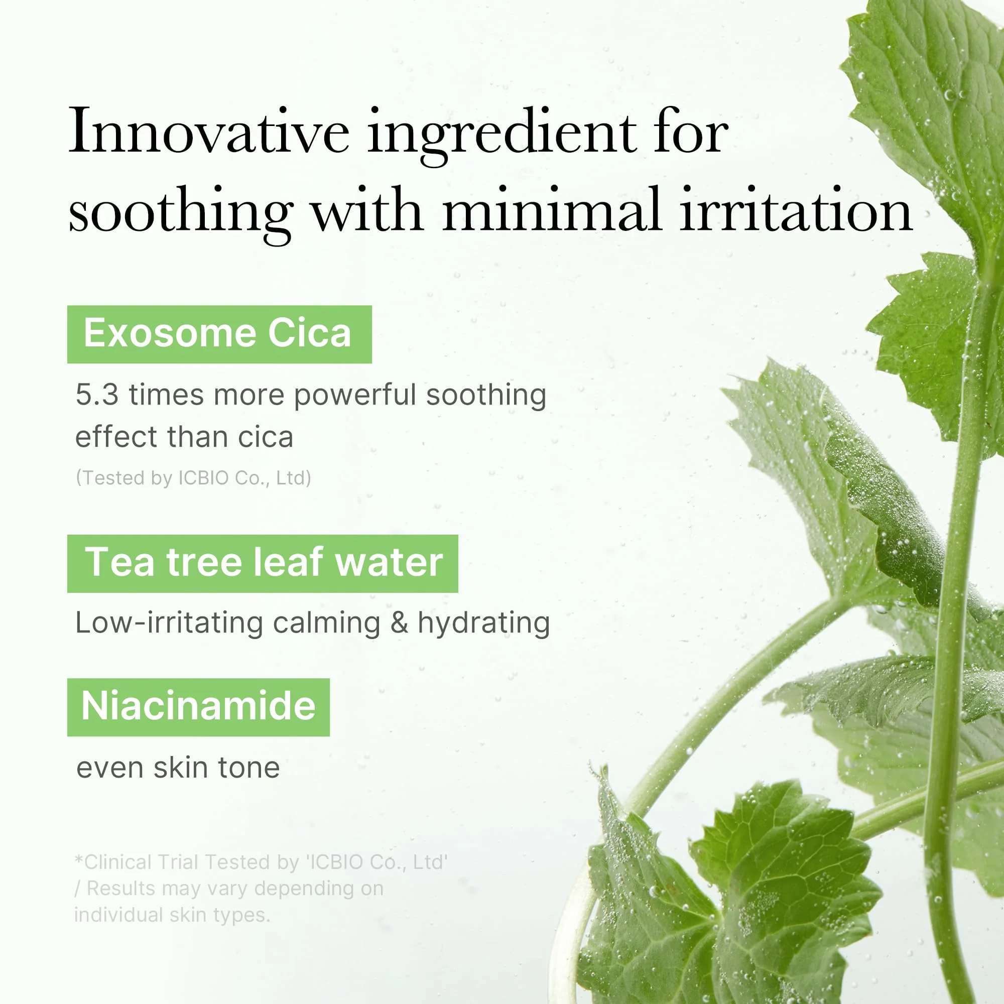 medicube Toner Pads Exosome CICA Tea Tree Calming Toner Pad for Sensitive Skin | Centella Asiatica for Redness, Breakouts | Low-irritating & Hydrating Care | Korean Skincare, 100 Pads (1 Pack) - Image 6