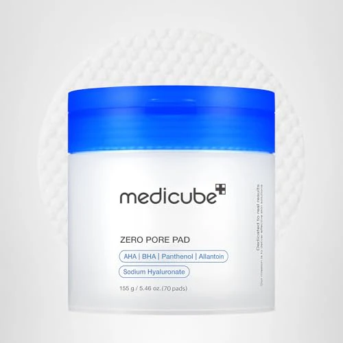 medicube Toner Pads Zero Pore Pad 2.0 | Dual-Textured Facial Pad for Exfoliation and Pore Care with 4.5% AHA Lactic Acid, 0.45% BHA Salicylic Acid | Ideal for All, Korean Skin Care, 70 Pads (1 Pack) - Image 2
