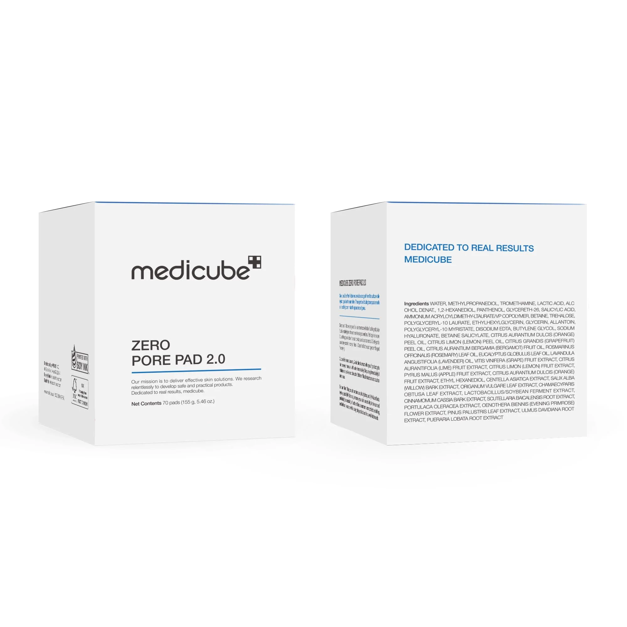medicube Toner Pads Zero Pore Pad 2.0 | Dual-Textured Facial Pad for Exfoliation and Pore Care with 4.5% AHA Lactic Acid, 0.45% BHA Salicylic Acid | Ideal for All, Korean Skin Care, 70 Pads (1 Pack) - Image 3