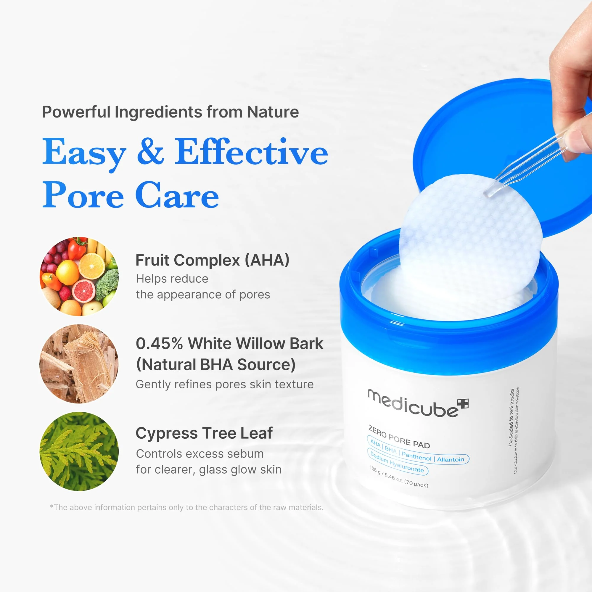 medicube Toner Pads Zero Pore Pad 2.0 | Dual-Textured Facial Pad for Exfoliation and Pore Care with 4.5% AHA Lactic Acid, 0.45% BHA Salicylic Acid | Ideal for All, Korean Skin Care, 70 Pads (1 Pack) - Image 8