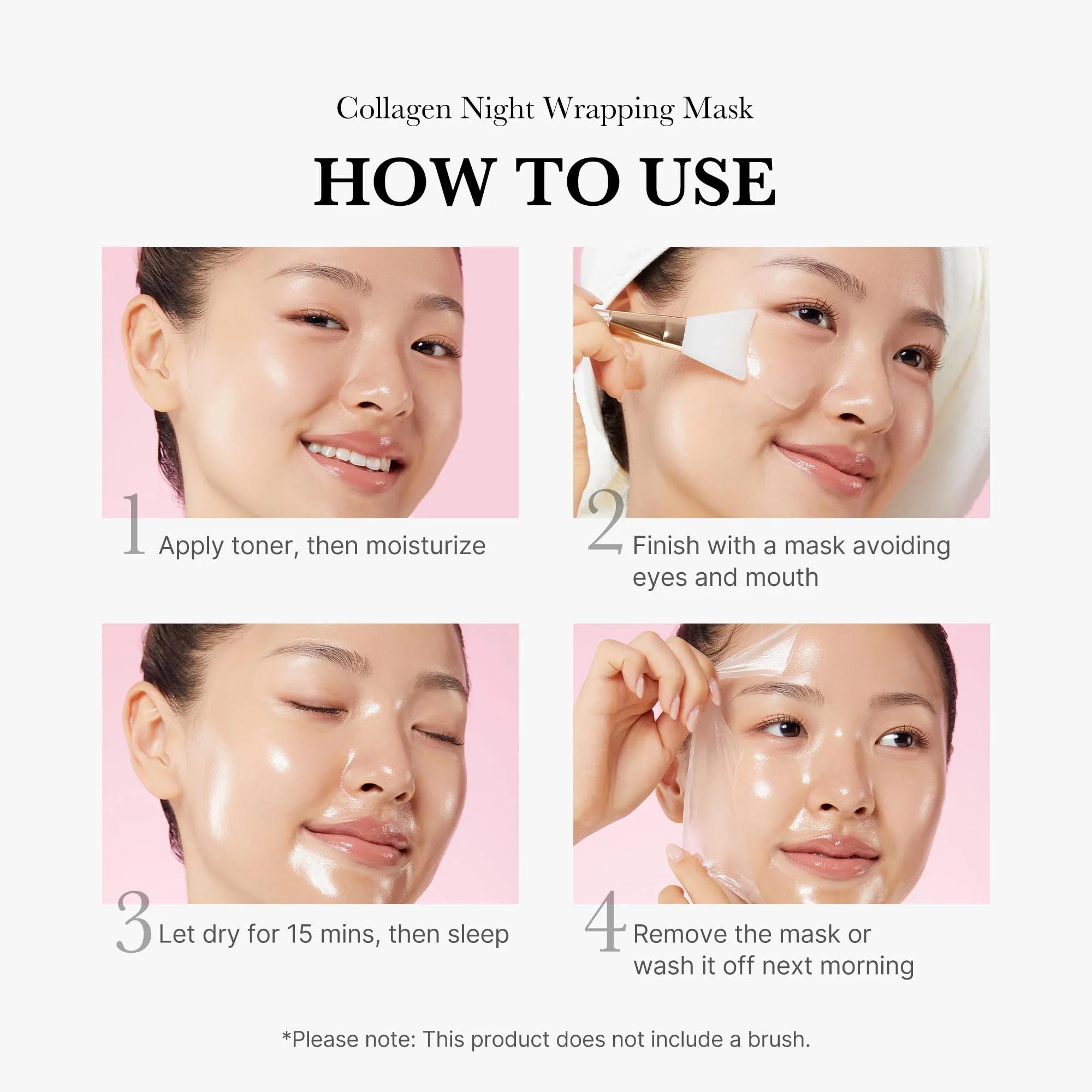 medicube Wrapping Mask Collagen Overnight Peel Off Facial Mask | Elasticity & Hydration Care, Reduces Sagging & Dullness | Hydrolyzed Collagen For Glowing Skin | Korean Skin Care, 2.53 fl.oz - Image 7