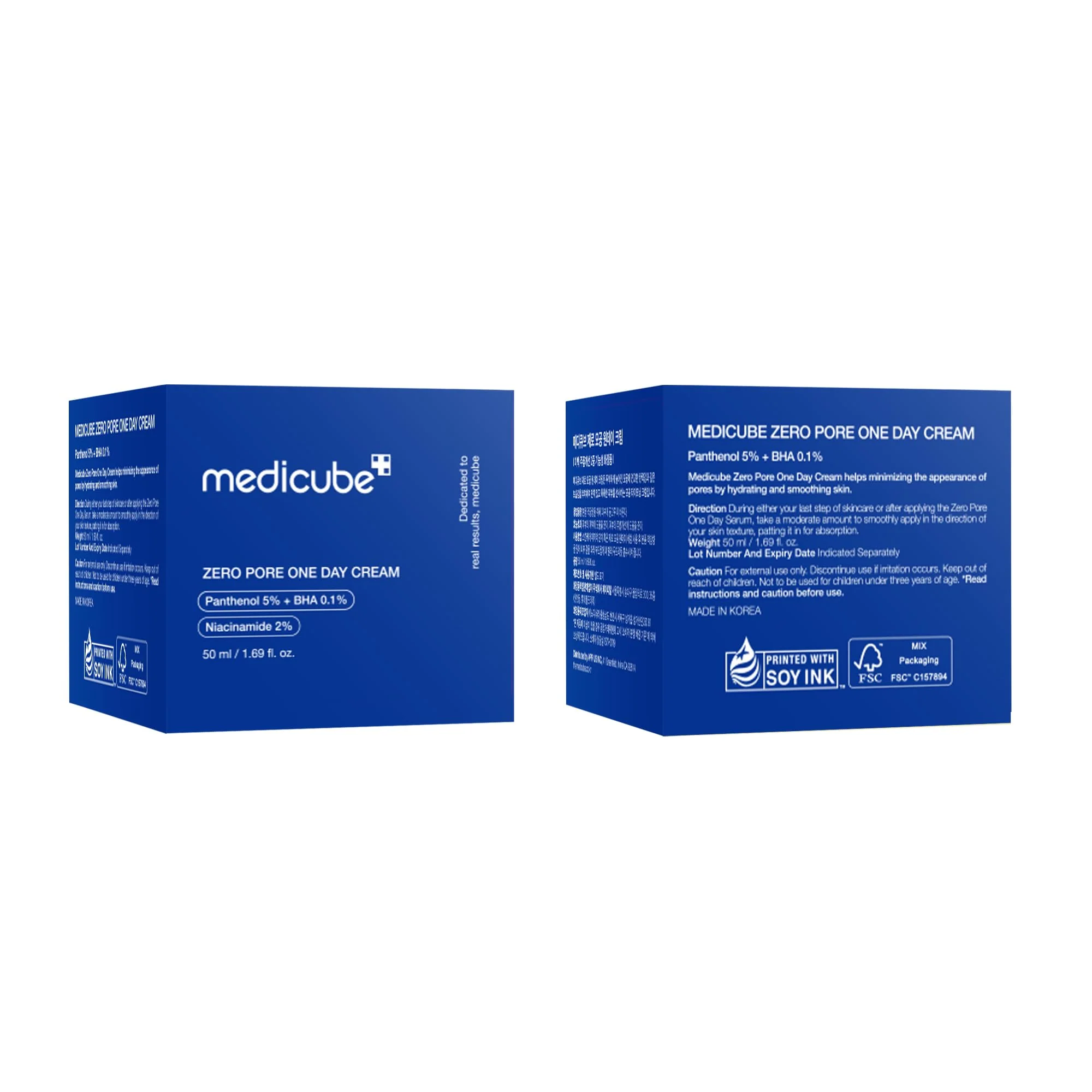 Medicube Zero Pore One-Day Cream 1.69 fl.oz - Visibly Smaller Pores, Controls Excess Oil - Pore Refining Cream with Panthenol, Salicylic Acid, and Niacinamide - Korean Skincare - Image 2