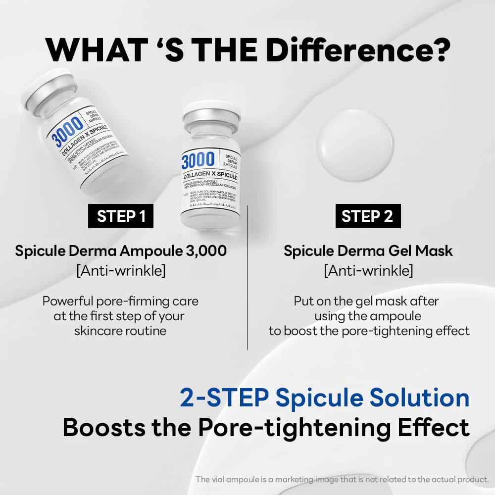 Mediheal Collagen Spicule 3000ppm Intensive Serum – Micro Needle Serum for Pore Care, Soothing & Skin Texture Improvement, 2-Step,Collagen Spicule Ampoule and Gel Mask Set,Skin Booster,10pcs - Image 7