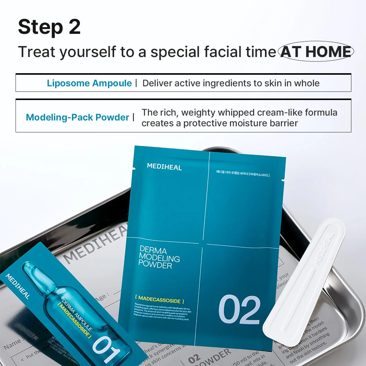 Mediheal Derma Modeling Pack (Madecassoside) - Relieving Blemish Marks For Clear Skin - Easy DIY Home Spa Kits, Hydrating Icy Jelly Mask For Skin Refreshment - Image 6