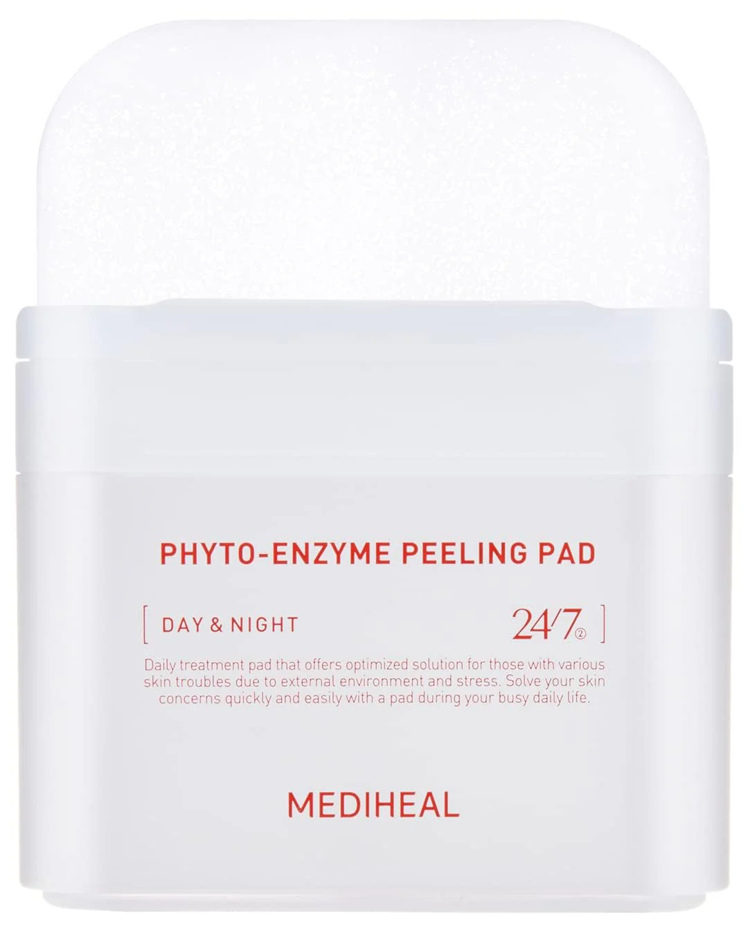 MEDIHEAL Phyto Enzyme Peeling Pad - Vegan Face Resurfacing Gauze Pads with LHA & Papaya Enzym - Pore Tightening Pads to Control Sebum - Exfoliating for Dead Skin Cells, 90 sheets