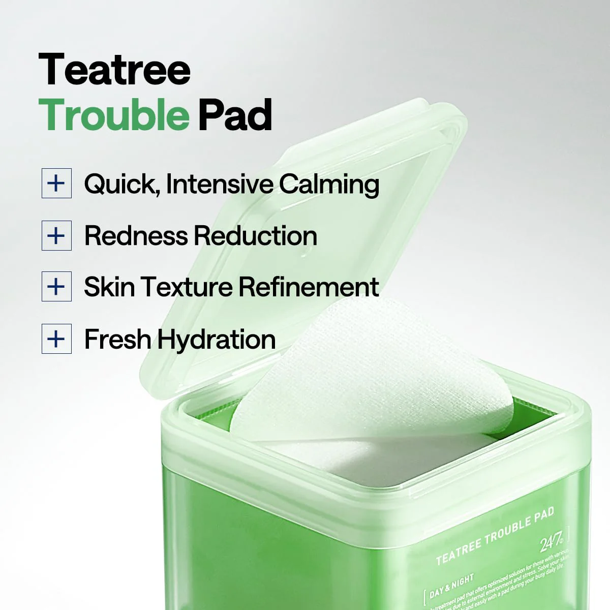 MEDIHEAL Teatree Trouble Pad - Square Cotton Facial Toner Pads with Tea Tree & Lactobacillus - Soothing to Calm Sensitive & Acne Prone Skin- Vegan Face Gauze 100 - Image 8