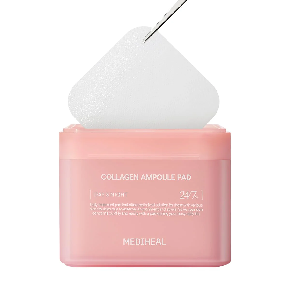 MEDIHEAL Toner Pads [Collagen] - Ampoule Toner Pad with Collagen & Ceramide - Skin Firming & Restore Elasticity & Deep Hydration - Tighten Wrinkles & Lines - Vegan Moisturizing Fabric (100 Count) s