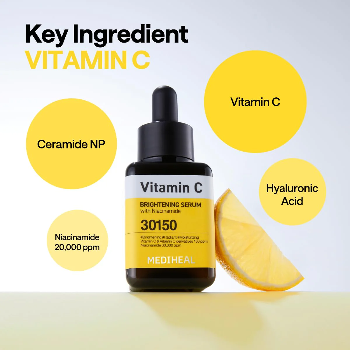 MEDIHEAL Vitamin C Brightening Serum (1.35 fl oz, 1 Pack) - Tone-Texture-Glow Care, Manage Skin with Vitamin C, Niacinamide, Hyaluronic Acid - Image 2