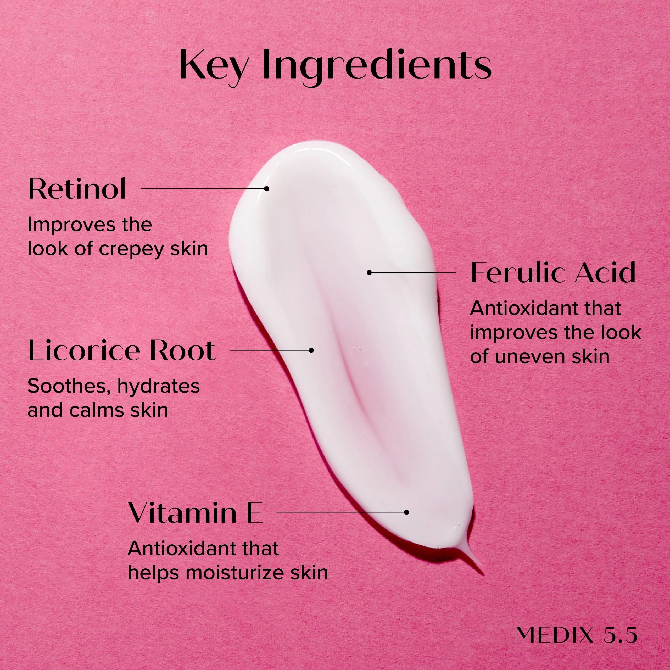 Medix 5.5 Retinol Body Lotion Firming Moisturizer | Crepey Skincare Treatment | Retinol Body Cream | Anti Aging Firming Cream For Women Targets Look Of Crepe Skin, Wrinkles, & Sagging Skin, 15 Fl Oz - Image 8