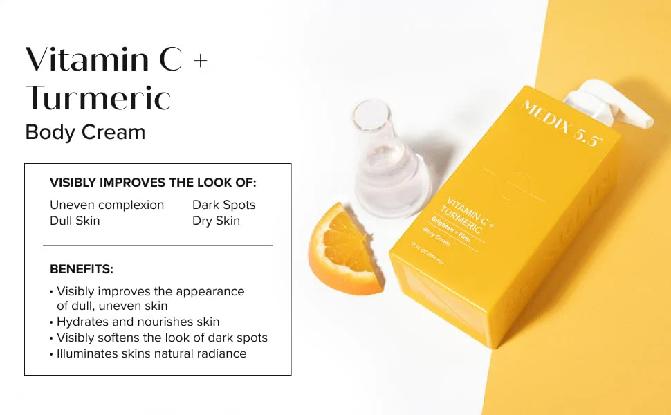 MEDIX Vitamin C Cream + Niacinamide Brightening Body Lotion | Anti Aging Moisturizer Vitamin C Lotion For Women & Men To Soften The Look Of Dark Spots, Wrinkles, & Uneven Looking Skin Tone, 15 Fl Oz - Image 13