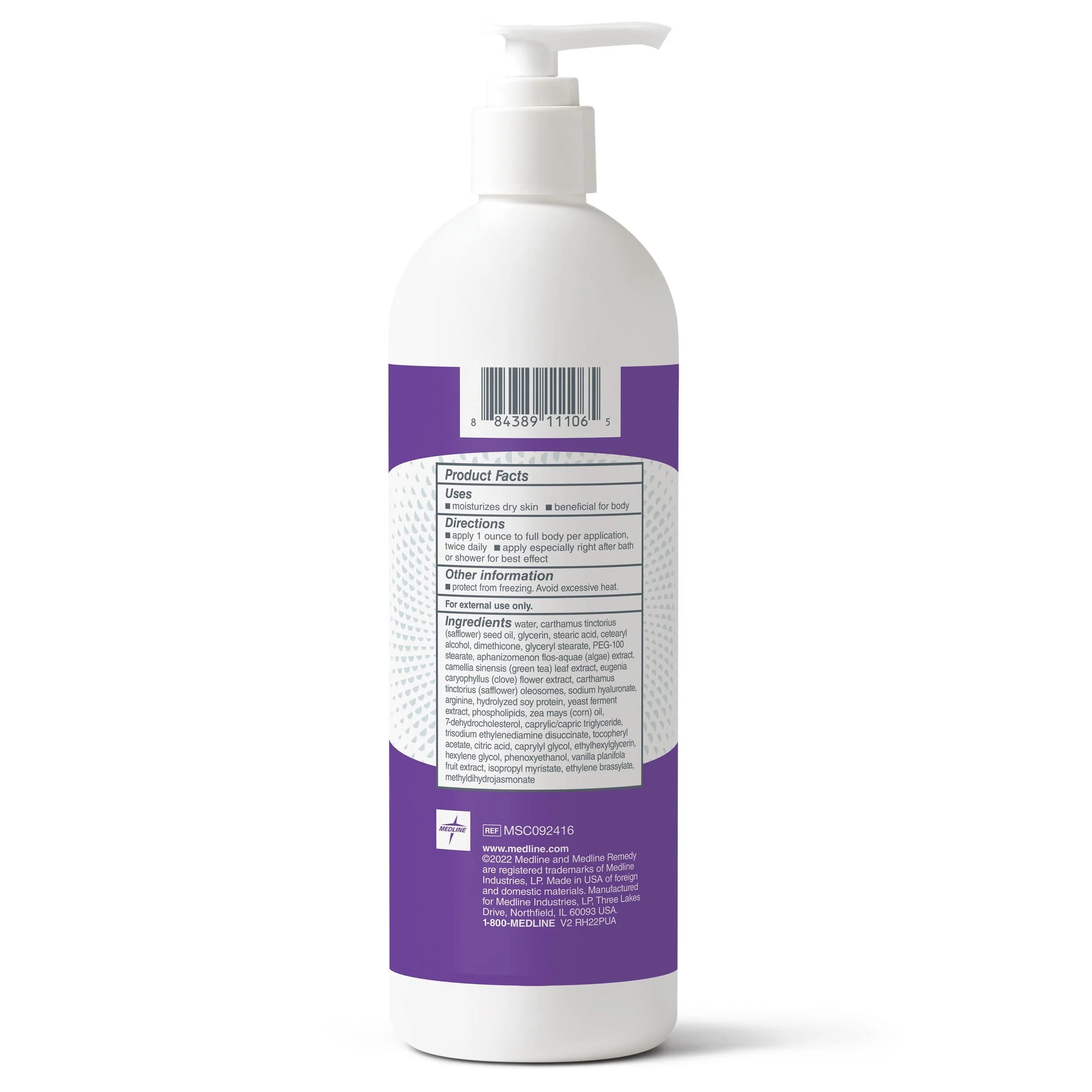 Medline Remedy Clinical Skin Cream, Vanilla Scent (16 fl oz), Moisturizing Face and Body Cream for All Ages, Paraben & Sulfate Free, Quick Absorbent Formula, Hypoallergenic Skin Moisturizer - Image 2