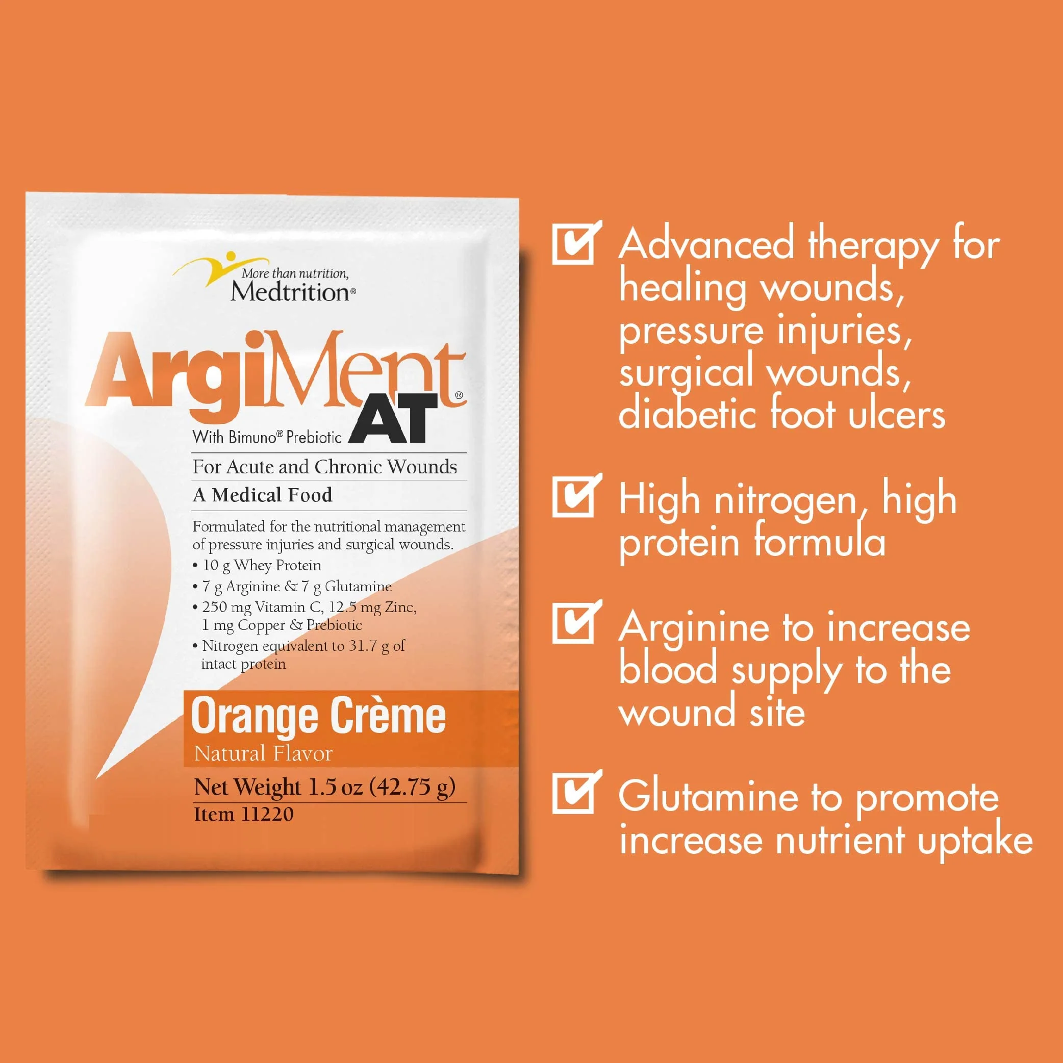 Medtrition ArgiMent at Powder 1.5 oz 20 Pack - Image 2
