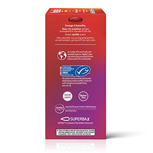 MegaRed Antarctic Krill Oil 500mg Omega 3 Fatty Acid Supplement, Extra Strength EPA & DHA Krill Oil Softgels (90cnt Box), Astaxanthin, Heart Health Supplement with No Fish Oil Aftertaste - Image 11