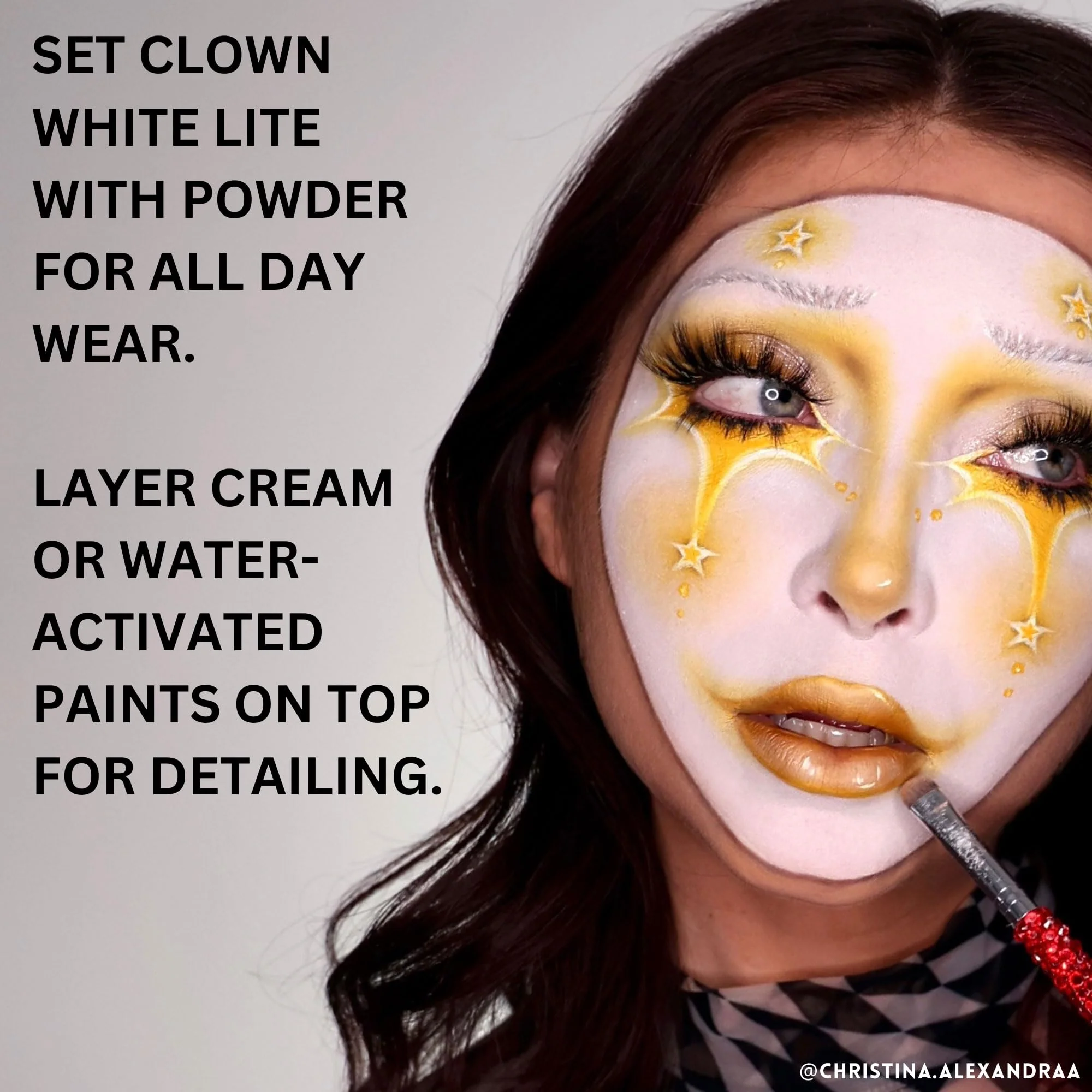 Mehron Makeup Clown White Lite | Professional Face Paint & Body Paint | White Cream Face Paint for Clown Makeup, Stage, Film, Cosplay, Mime, & Halloween 2 oz (56g) - Image 4