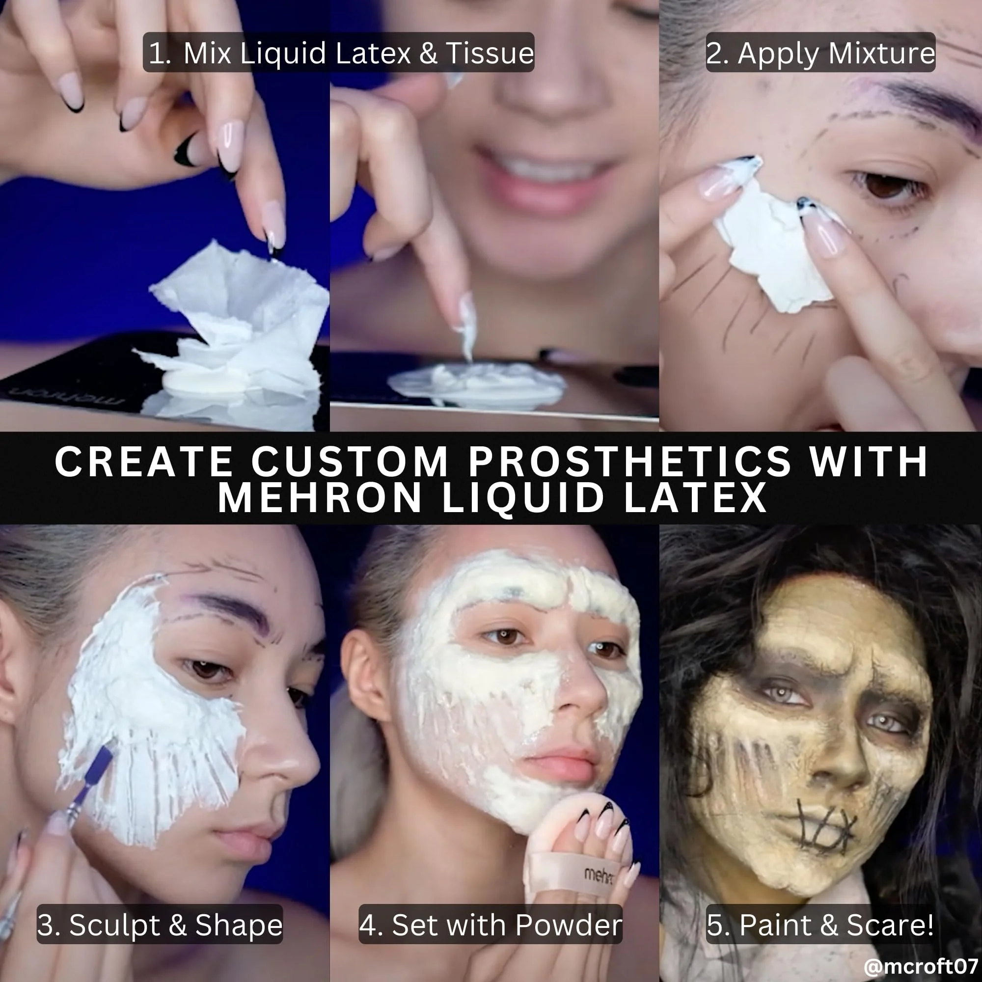 Mehron Makeup Liquid Latex | SFX Makeup | Halloween | Latex Glue for Skin | Prosthetic Glue 1 fl oz (30 ml) (Clear Flesh) - Image 3