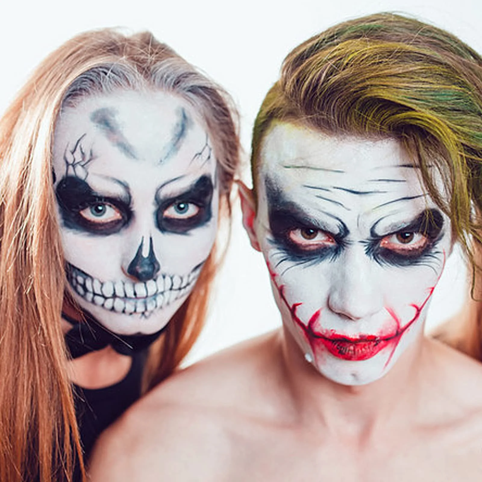 MEICOLY Clown Makeup Kit,White Black Red Face Body Paint for Halloween Devil Joker Zombie Vampire Skeleton SFX Makeup,Pro Oil Based Body Paint with 6 Painting Brushes,4 Sponges,130g/4.59 oz - Image 4