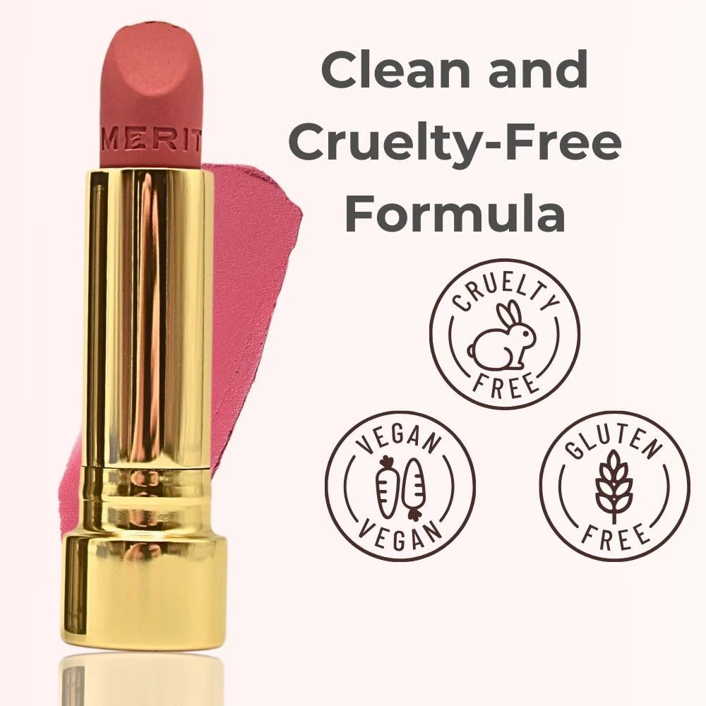 Merit Signature Lip Lightweight Matte Lipstick - 0.10 oz / 3 g (Sunday (pink), standard) - Image 4