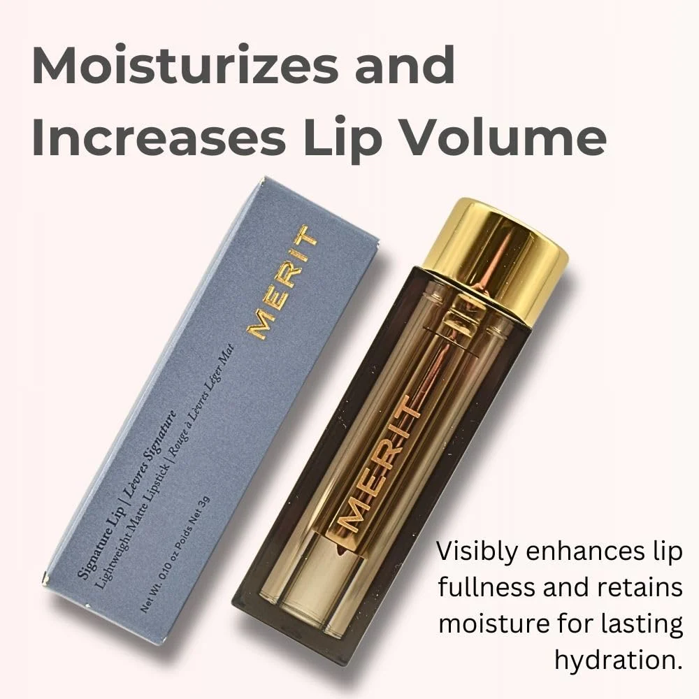 Merit Signature Lip Lightweight Matte Lipstick - 0.10 oz / 3 g (Sunday (pink), standard) - Image 5