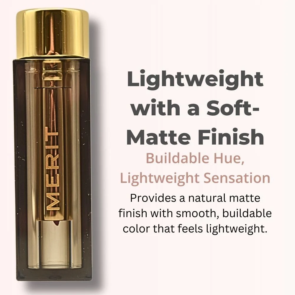 Merit Signature Lip Lightweight Matte Lipstick - 0.10 oz / 3 g (Sunday (pink), standard) - Image 7