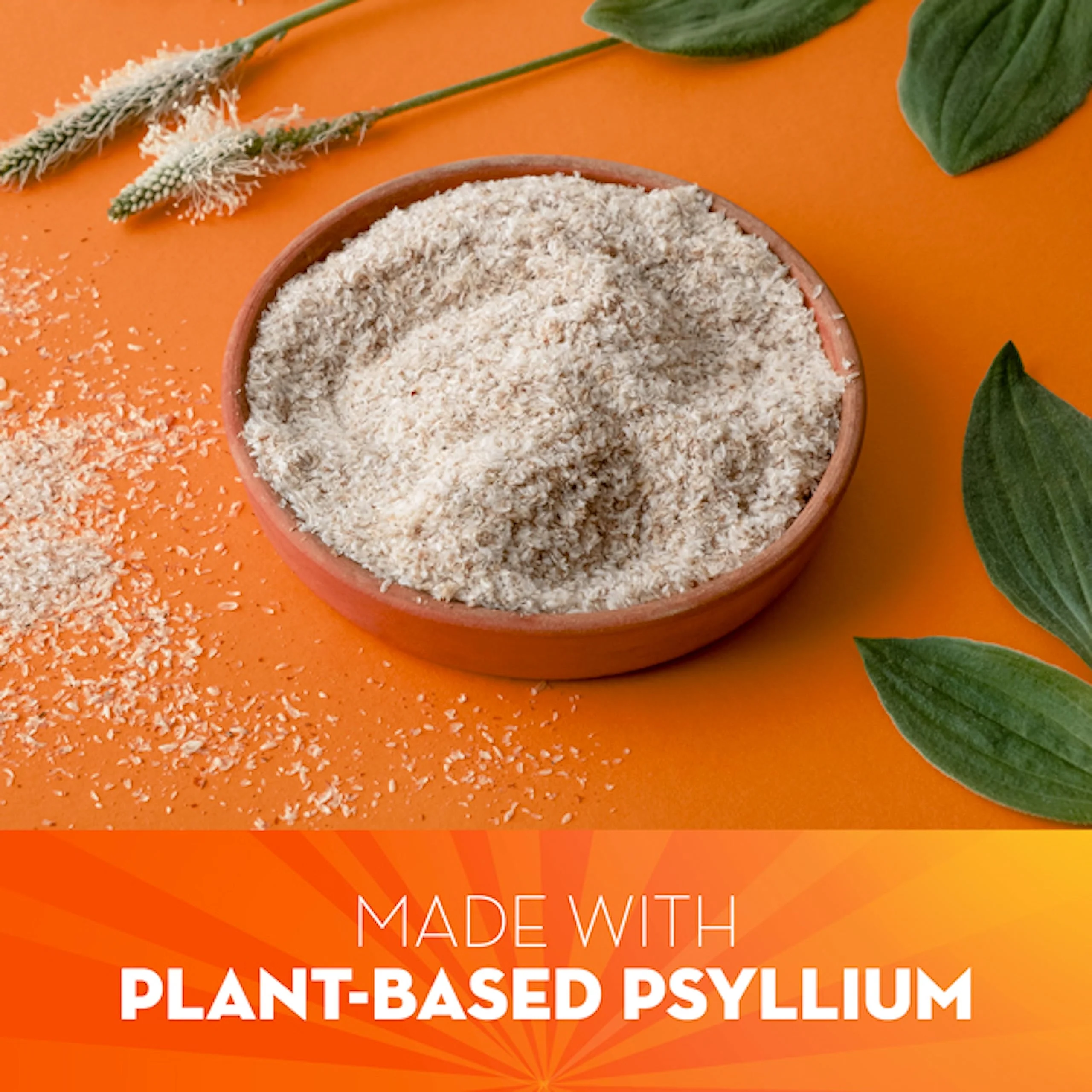 Metamucil 4-in-1 Psyllium Husk GLP-1 Friendly Fiber Supplement, Sugar-Free, 180 teaspoons, Orange Flavored, Daily Fiber Powder for Digestive Health, made with Plant-Based Psyllium Husk Fiber - Image 8