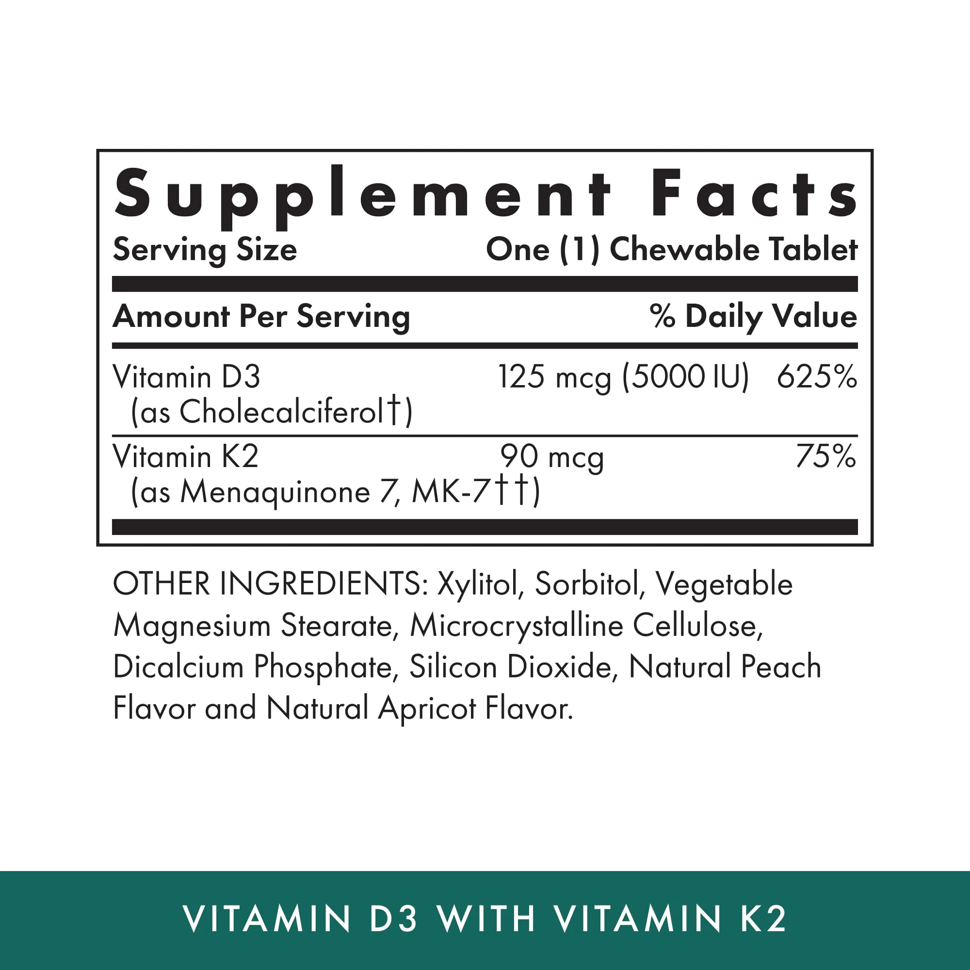 Michael's Health Naturopathic Programs Vitamin D3 with K2 - 90 Chewable Tablets, Pack of 2 - Apricot Flavor - Skeletal & Immune System Support - No Added Sugar - Vegetarian - 180 Total Servings - Image 7