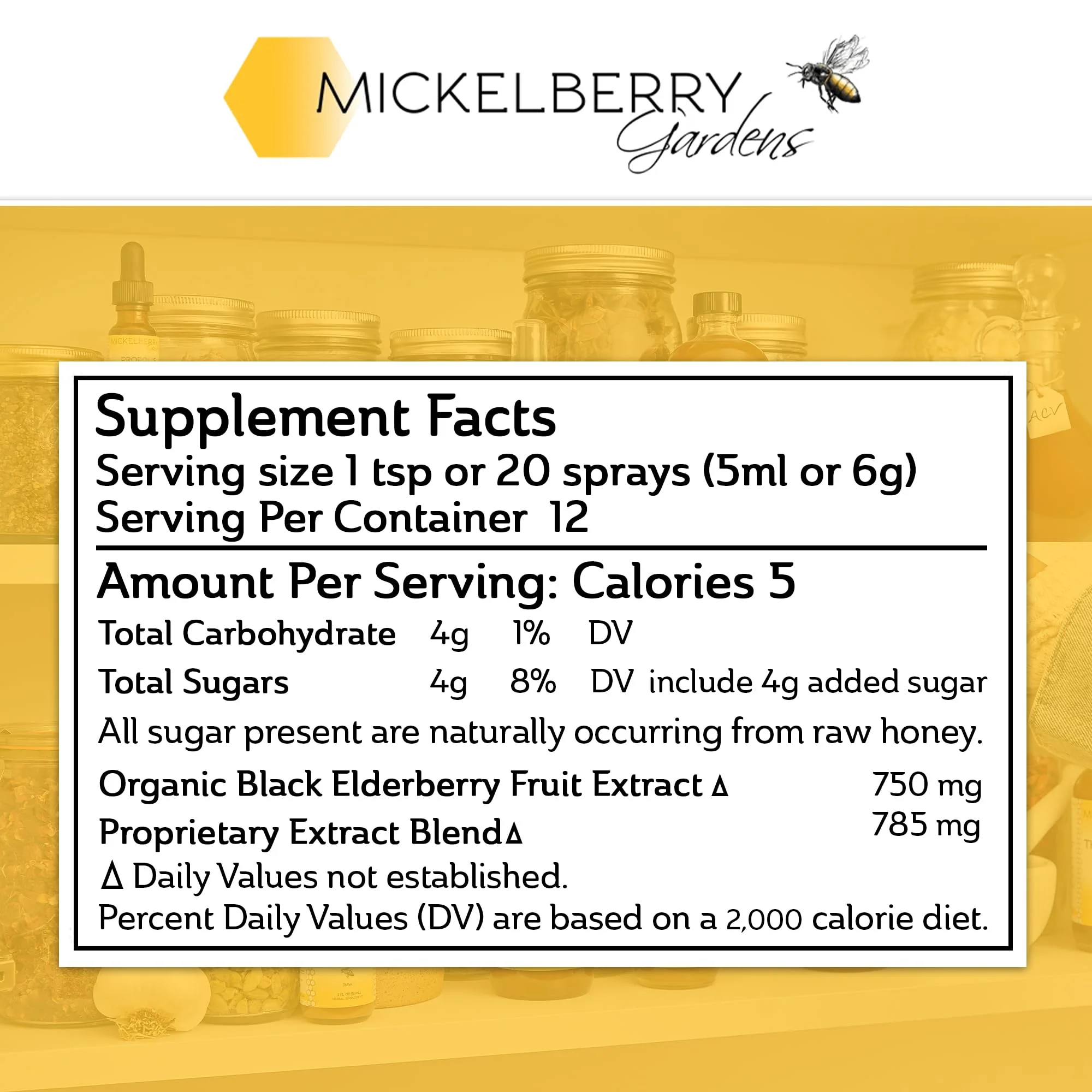 Mickelberry Gardens Elderberry Honey Propolis Throat Spray - Natural Immune Support and Throat Coat for Kids and Adults (2 Ounces) - Image 3