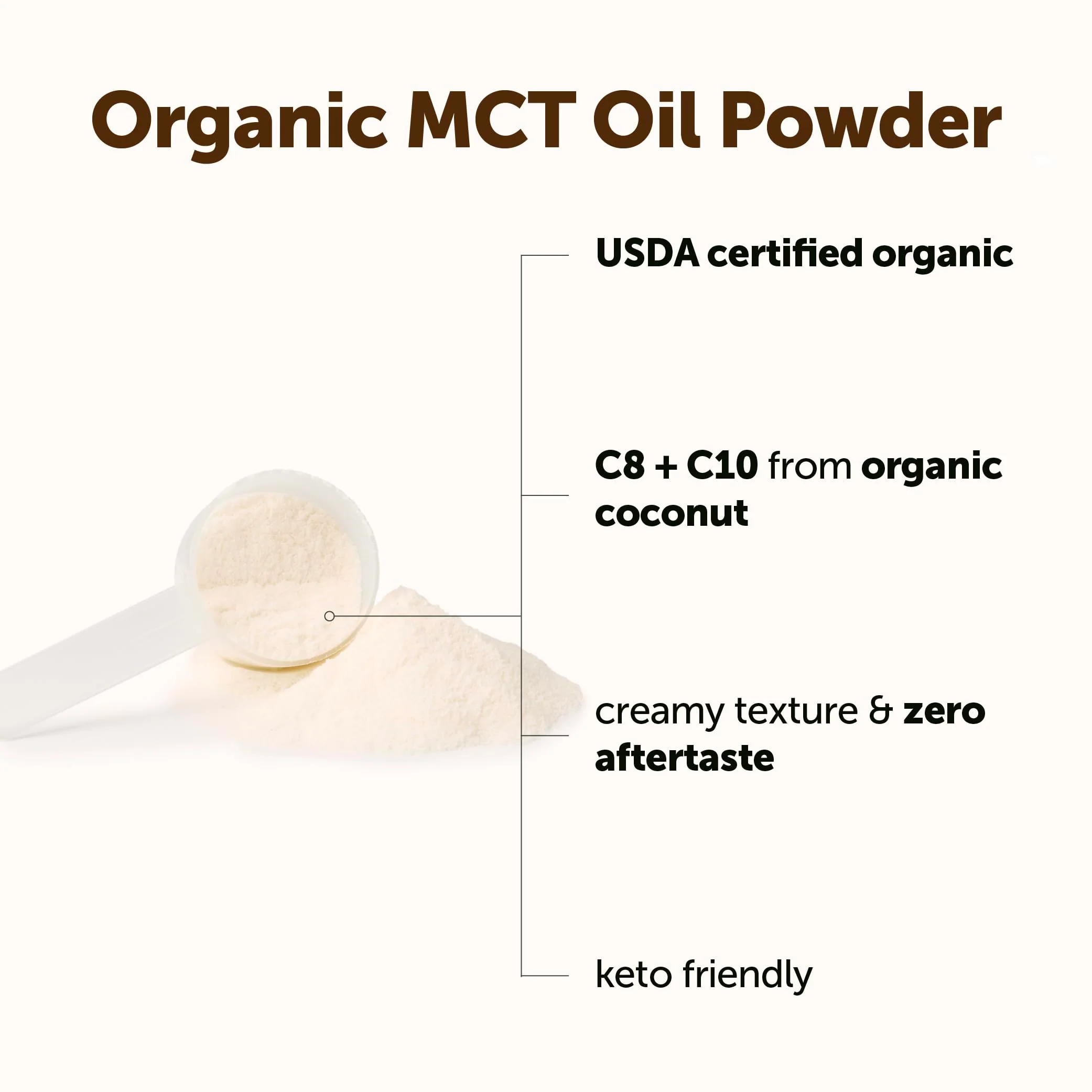 Micro Ingredients Organic MCT Oil Powder with Prebiotic Fiber,1 Pound (16 Ounce) | C8 MCT Oil for Coffee Creamer | No GMOs, Keto Diet, Vegan - Image 7